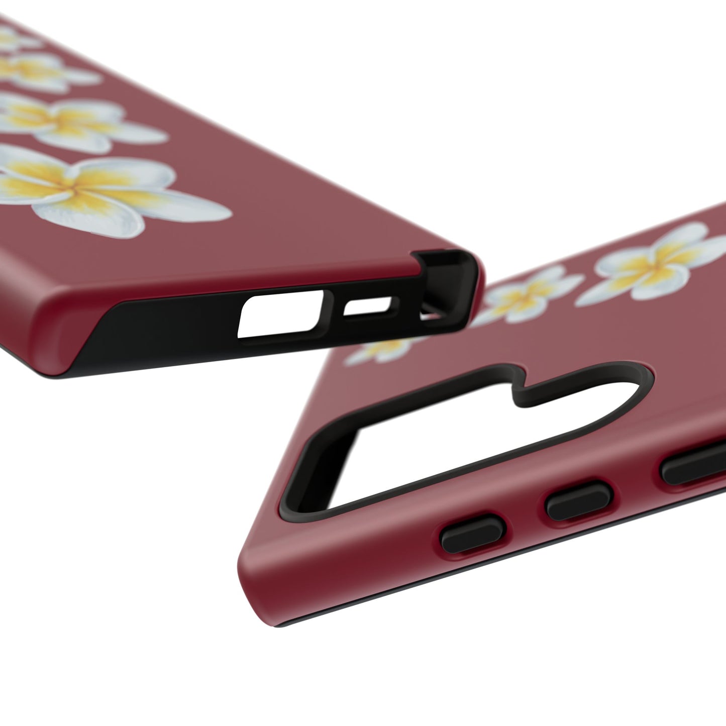 Flower Me Burgundy Durable Phone Case