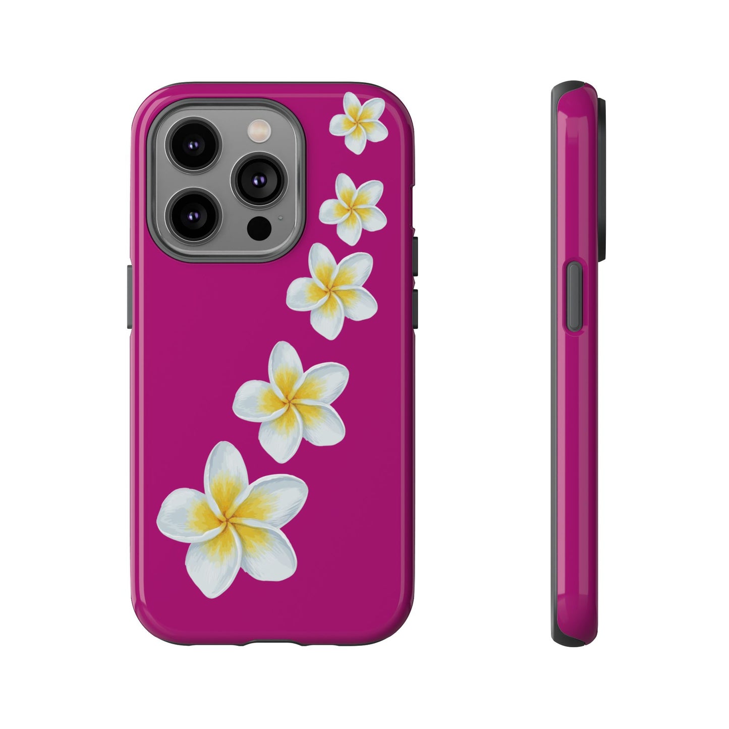 Flower Me Fuchsia Durable Phone Case