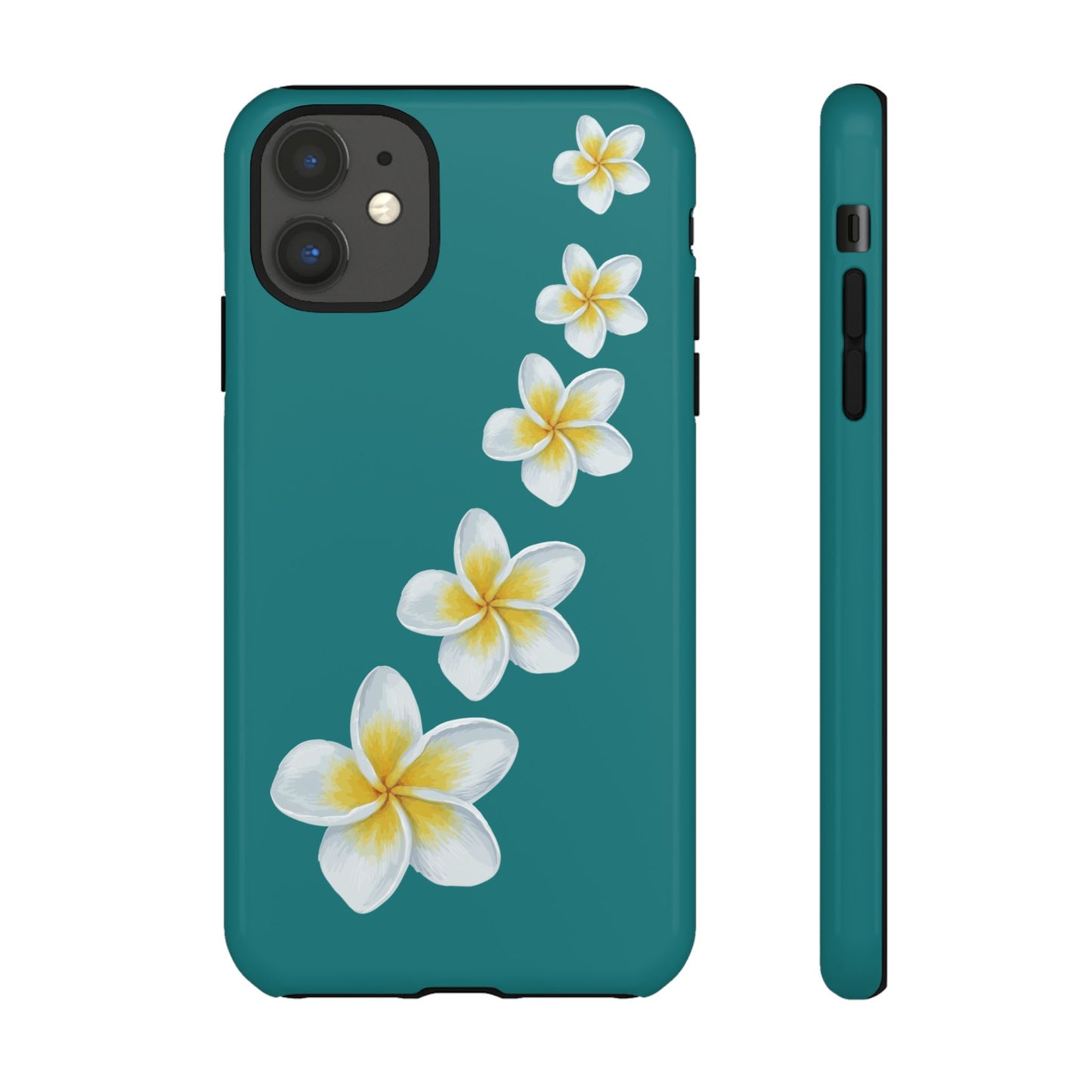 Flower Me Teal Durable Phone Case