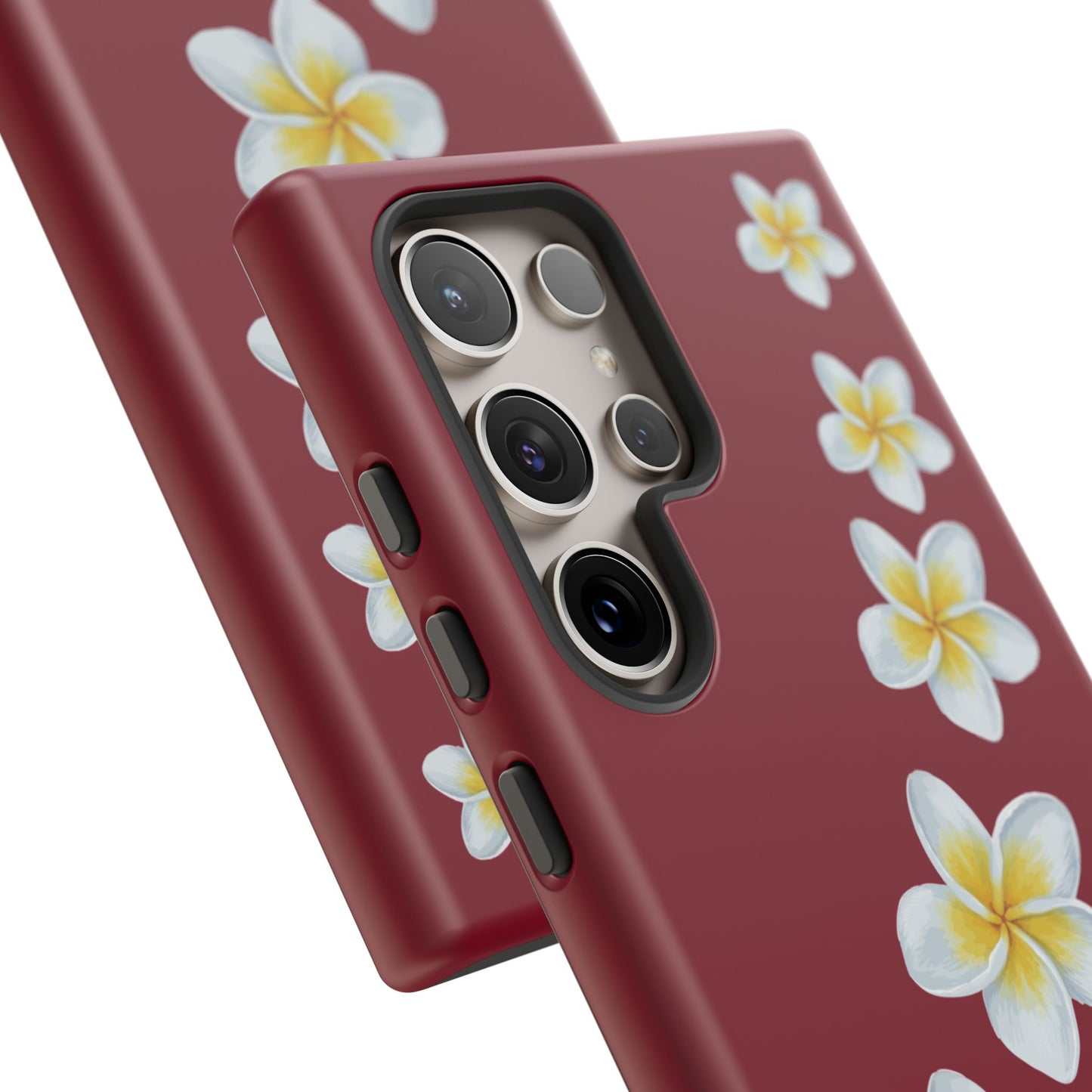 Flower Me Burgundy Durable Phone Case