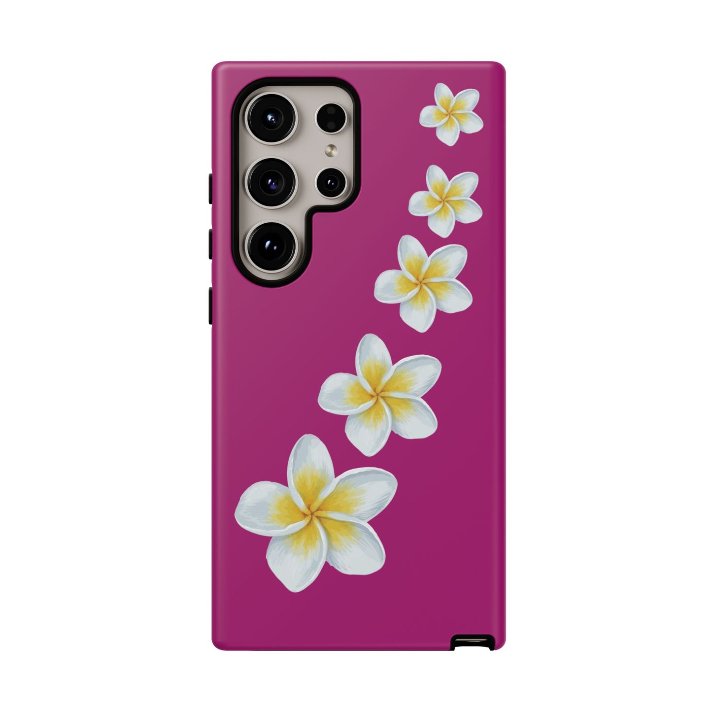 Flower Me Fuchsia Durable Phone Case