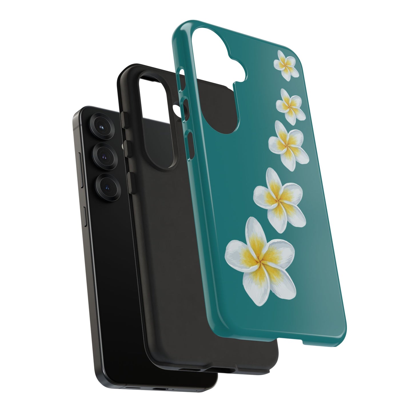 Flower Me Teal Durable Phone Case