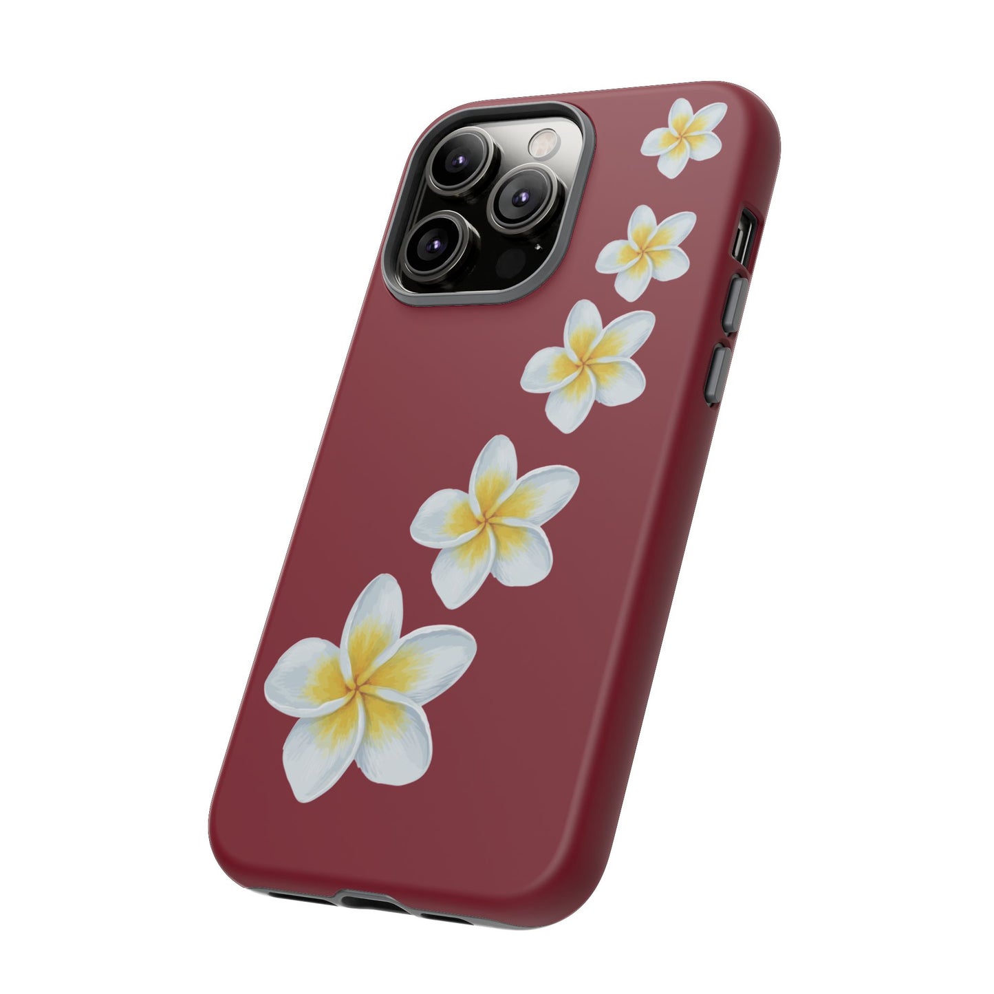 Flower Me Burgundy Durable Phone Case