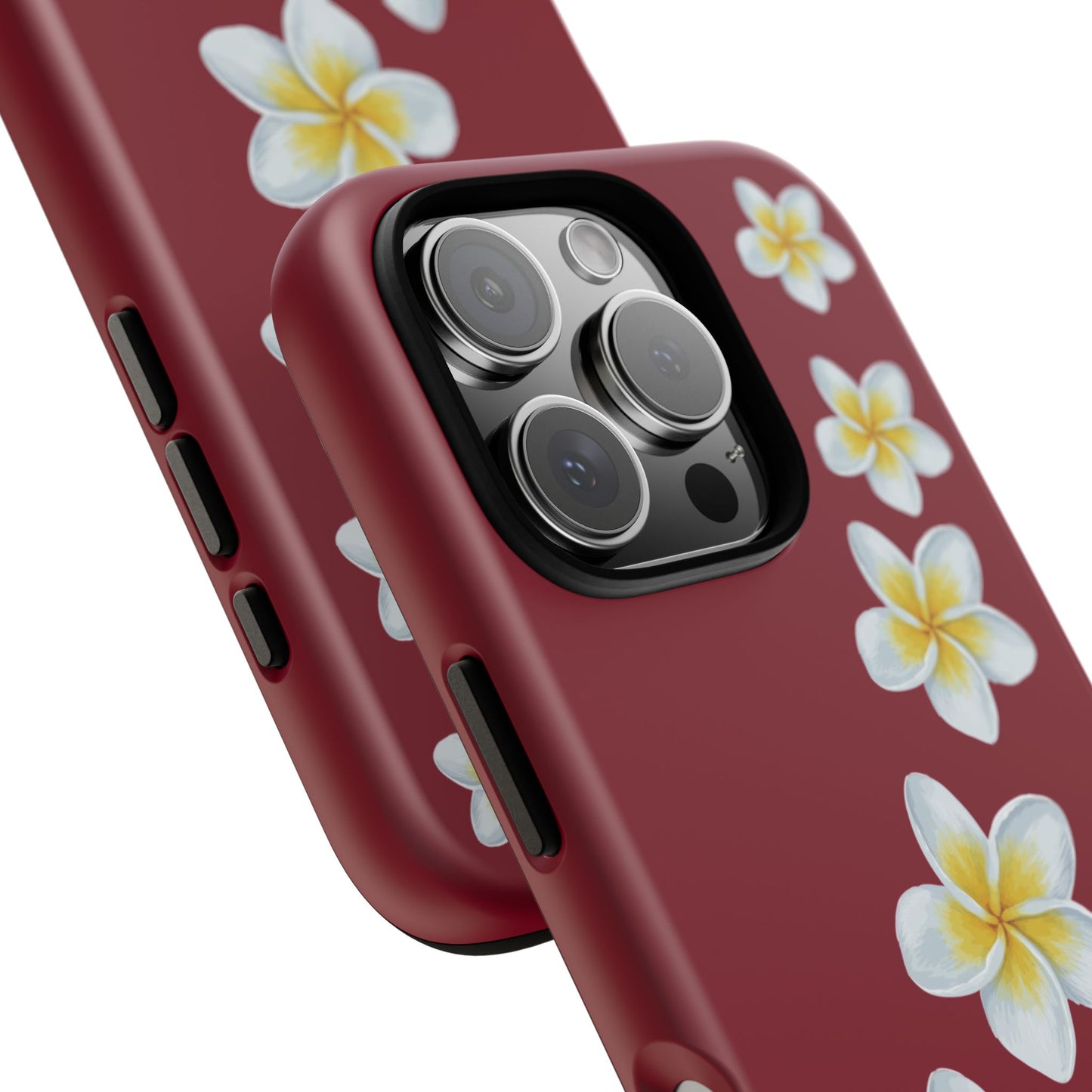 Flower Me Burgundy Durable Phone Case