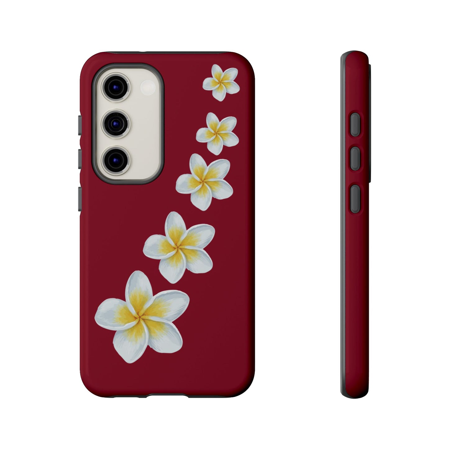 Flower Me Burgundy Durable Phone Case