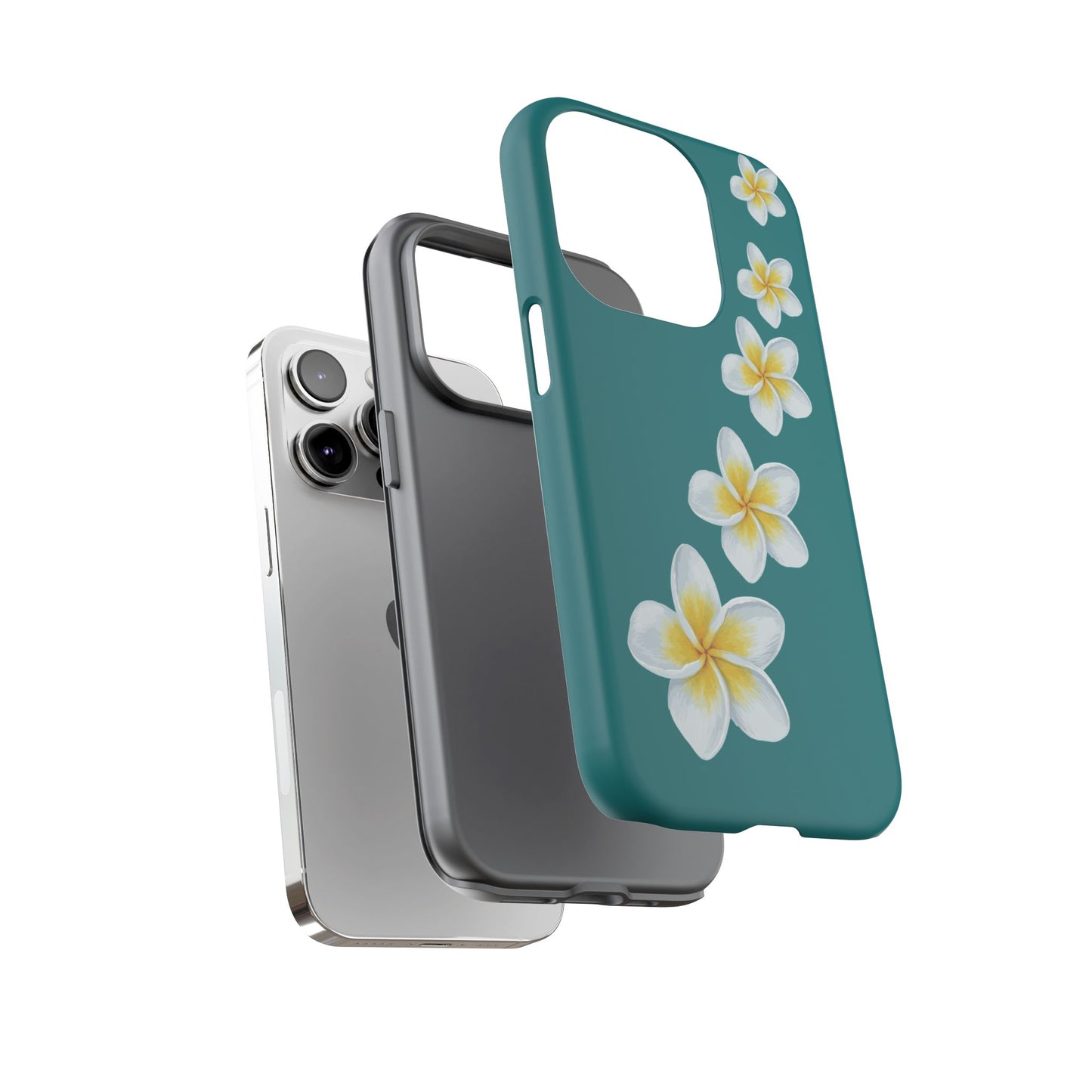Flower Me Teal Durable Phone Case