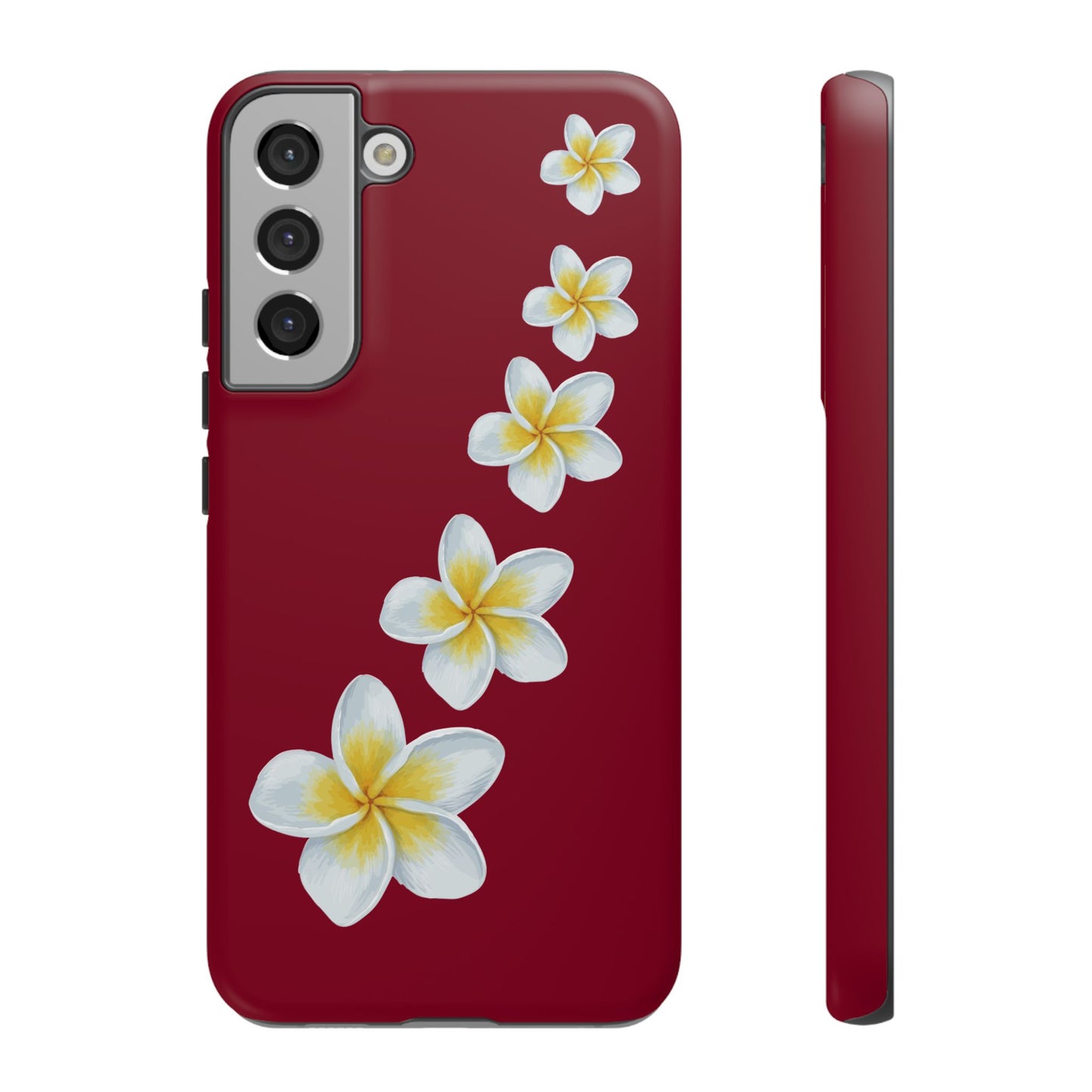 Flower Me Burgundy Durable Phone Case