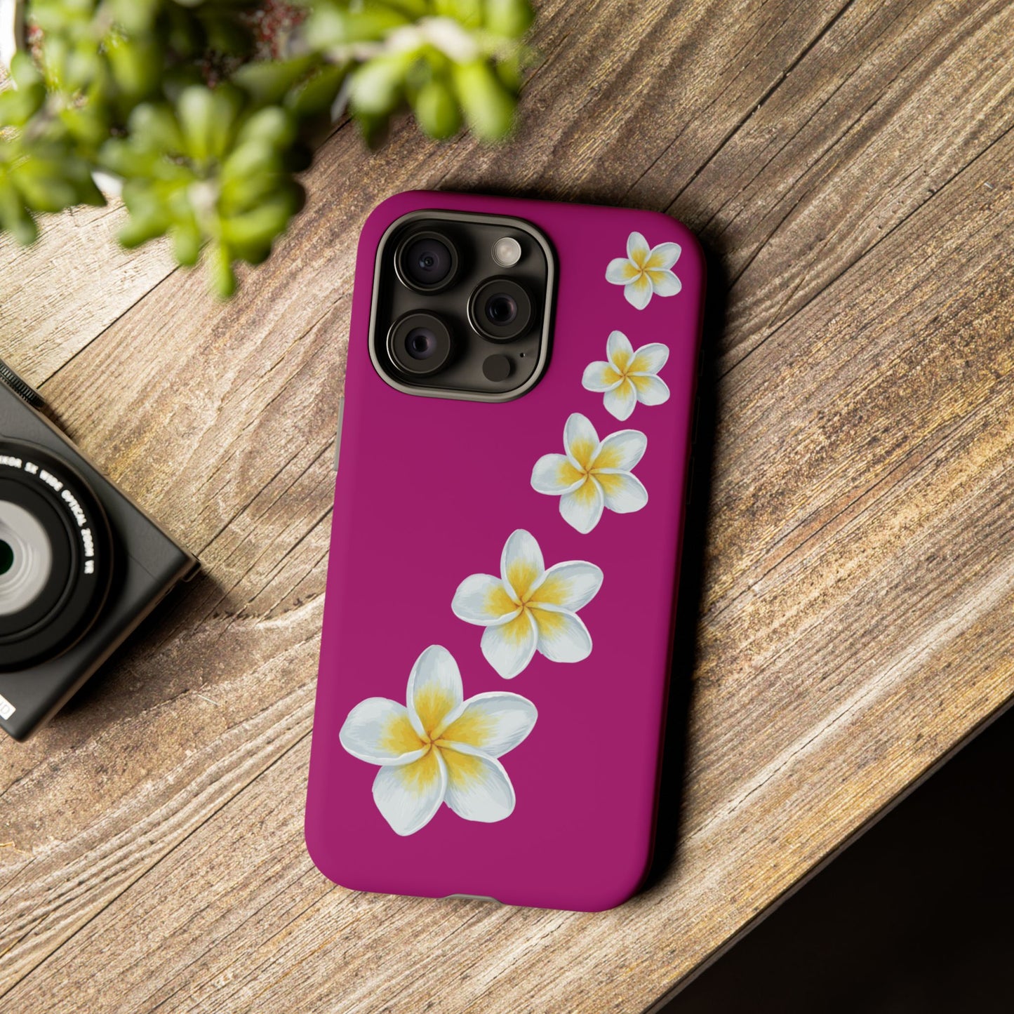 Flower Me Fuchsia Durable Phone Case
