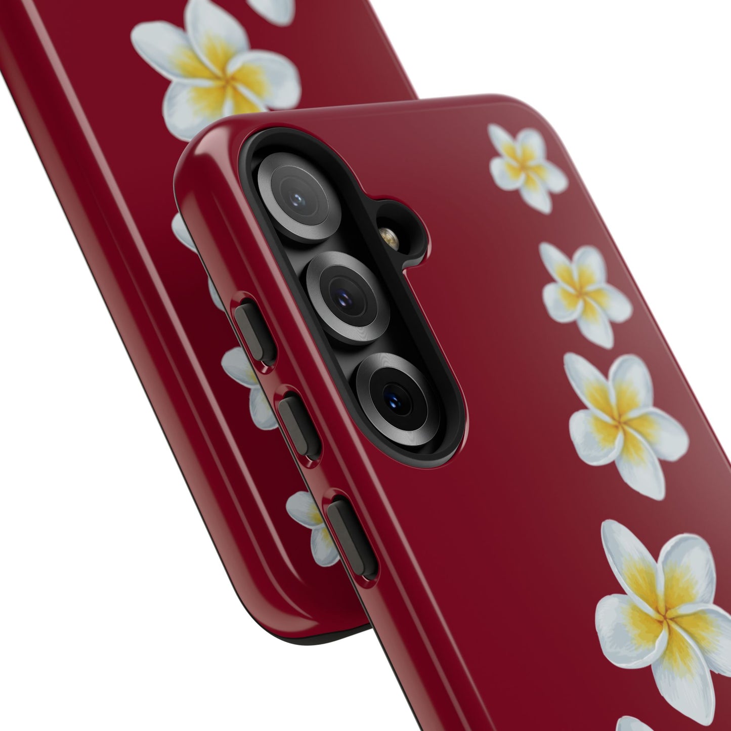 Flower Me Burgundy Durable Phone Case