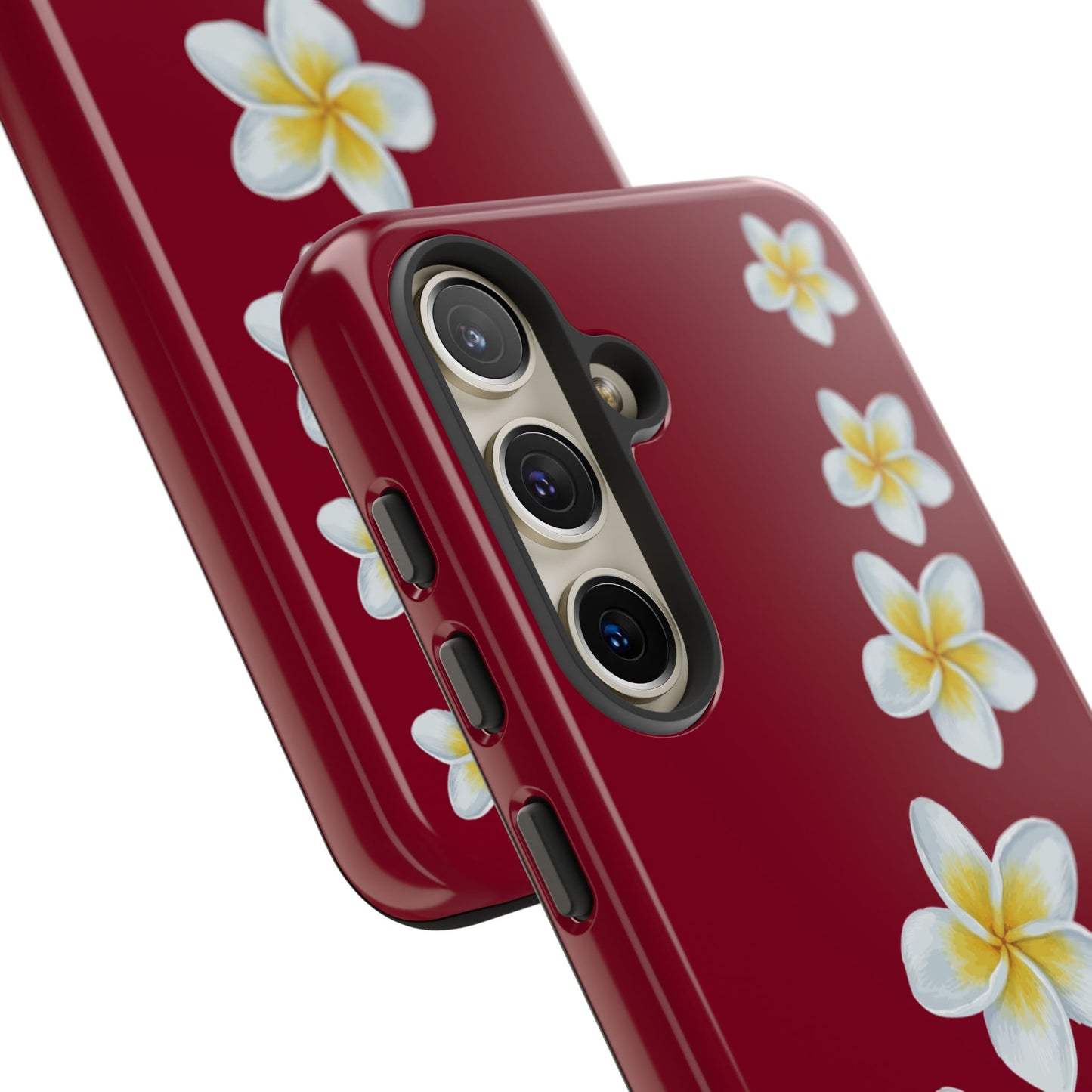 Flower Me Burgundy Durable Phone Case