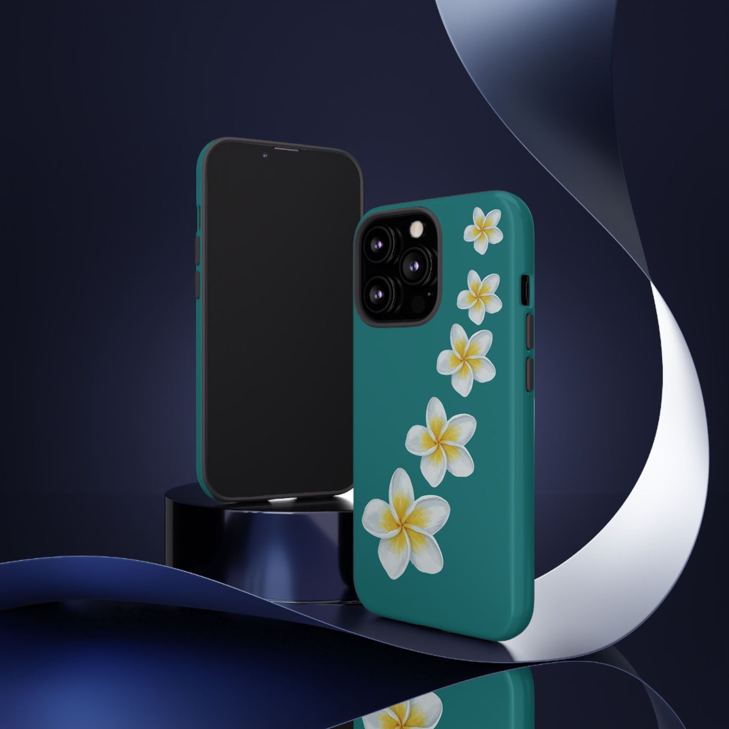 Flower Me Teal Durable Phone Case