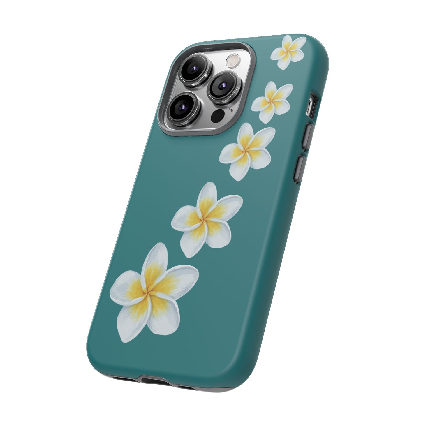 Flower Me Teal Durable Phone Case