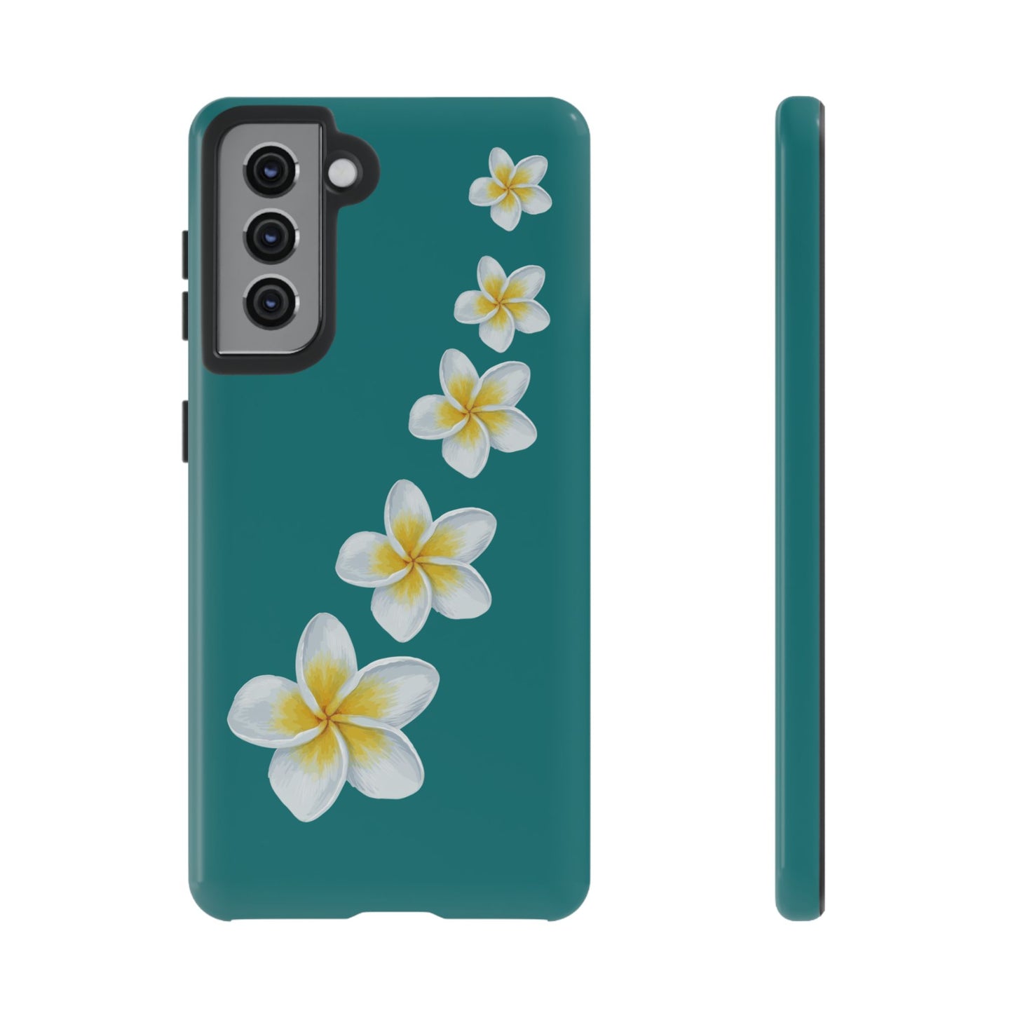 Flower Me Teal Durable Phone Case