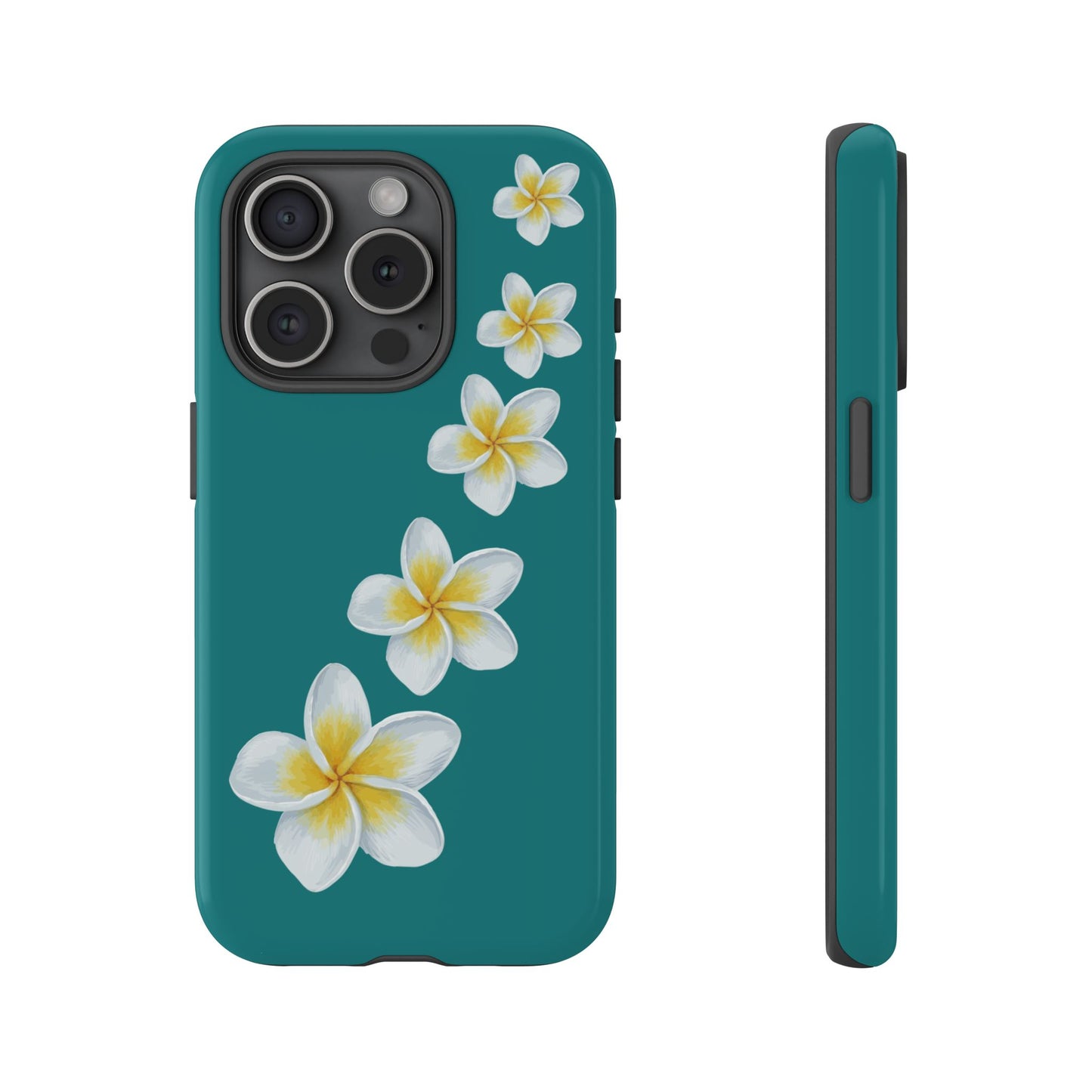 Flower Me Teal Durable Phone Case