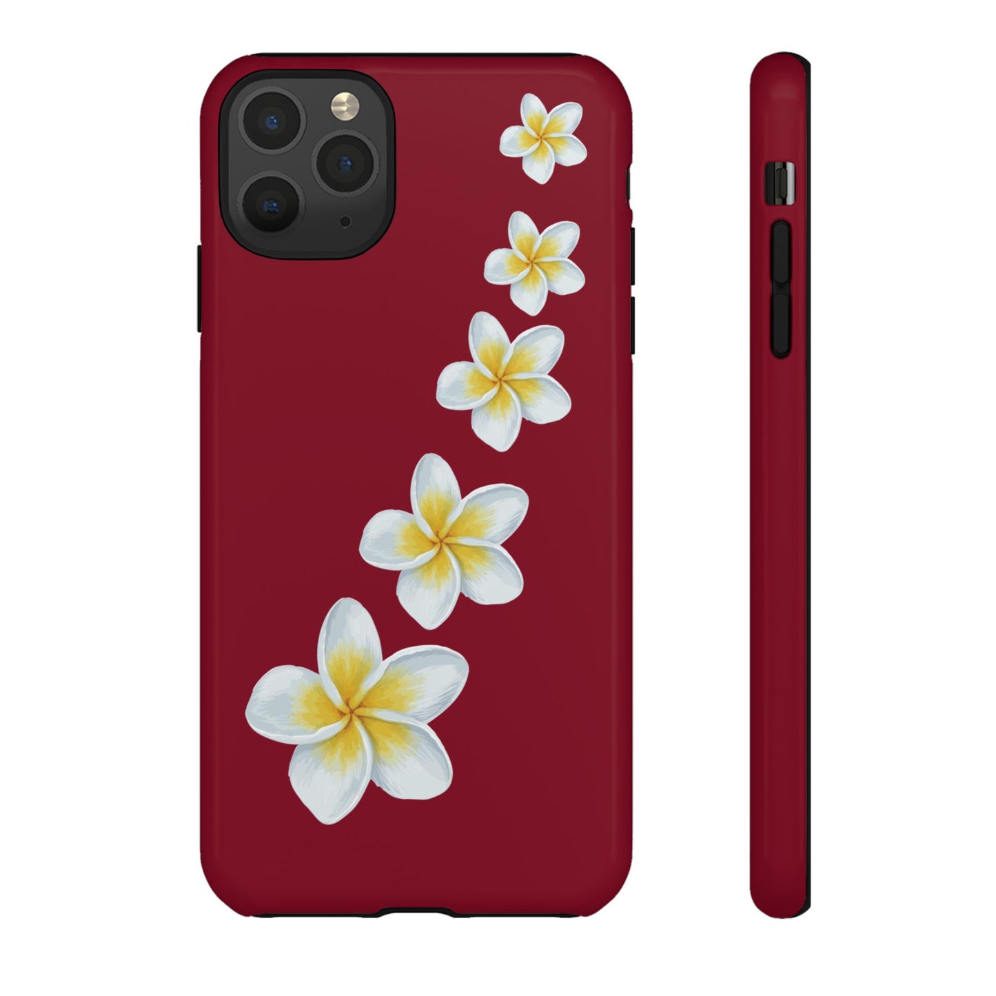 Flower Me Burgundy Durable Phone Case
