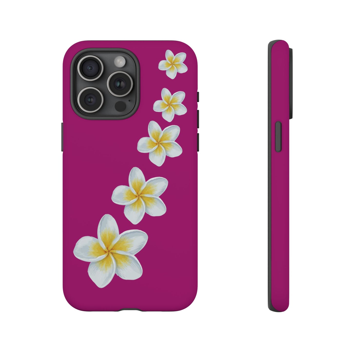 Flower Me Fuchsia Durable Phone Case