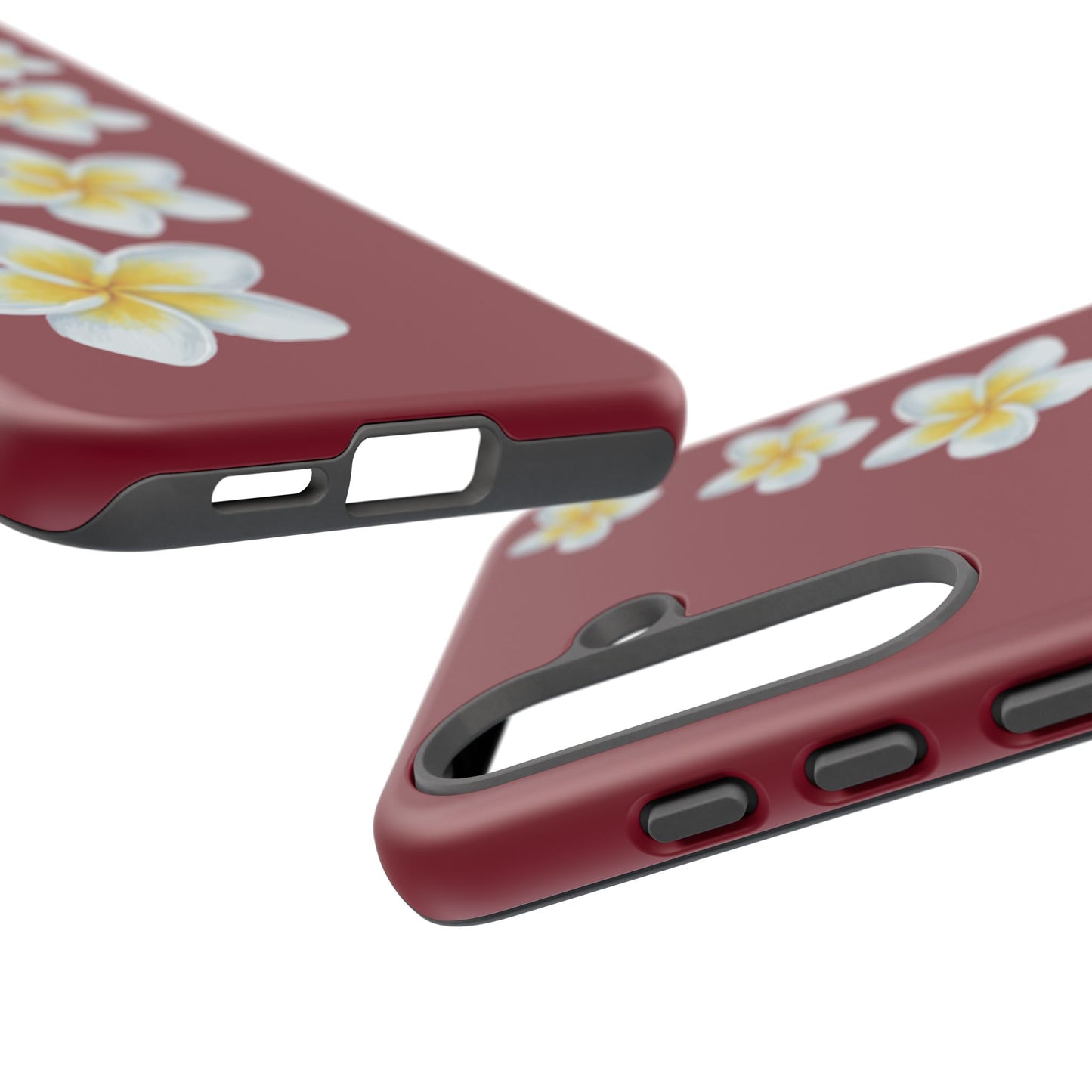 Flower Me Burgundy Durable Phone Case