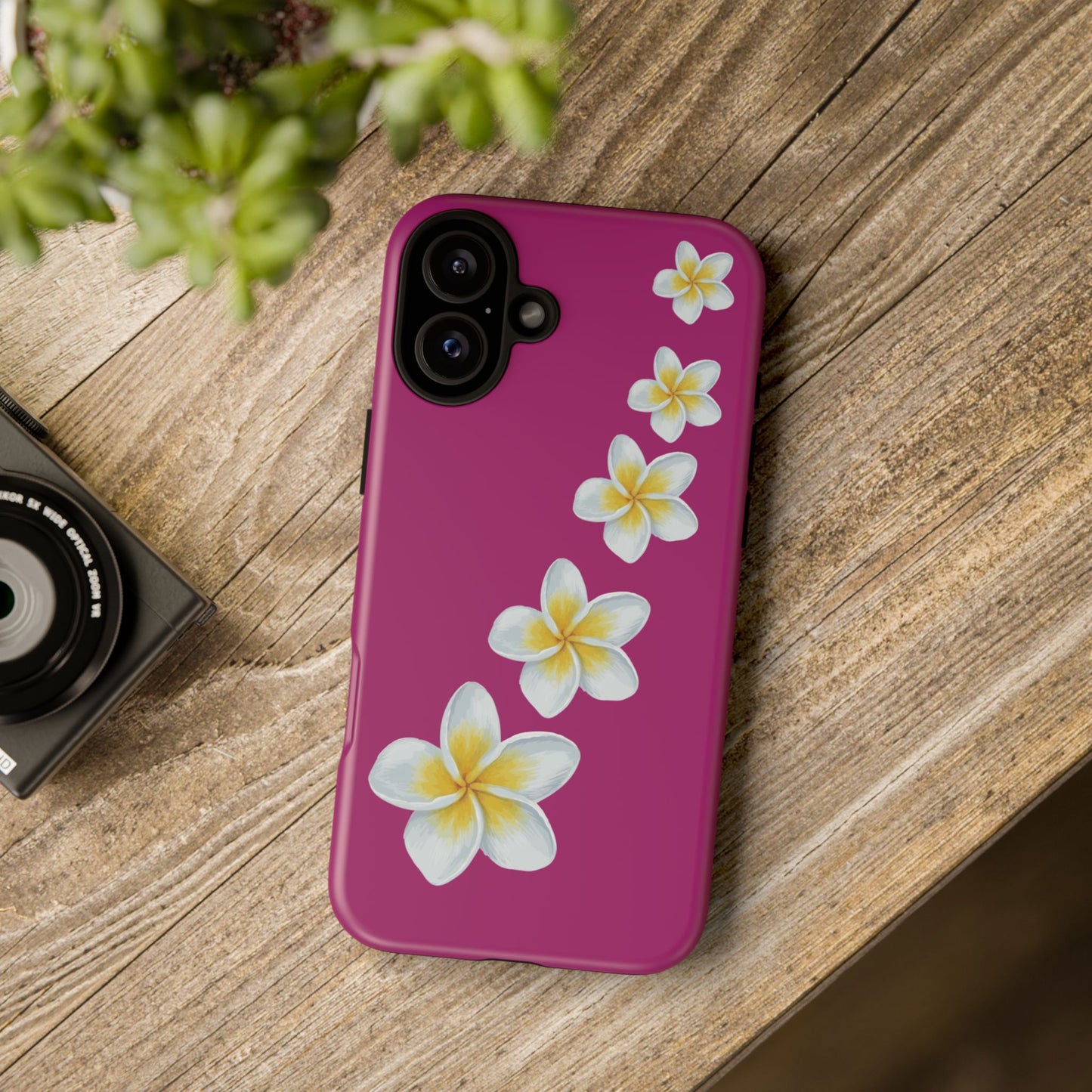Flower Me Fuchsia Durable Phone Case