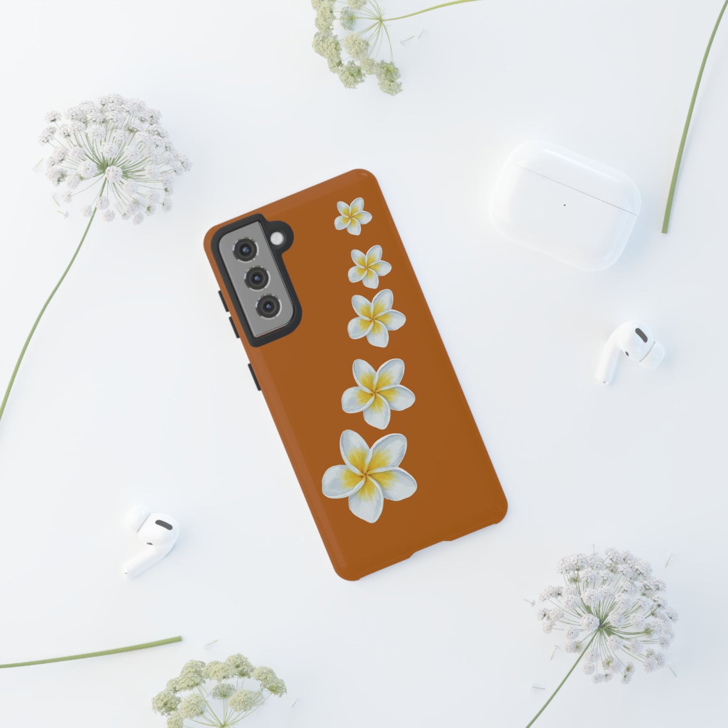 Flower Me Orange Durable Phone Cases