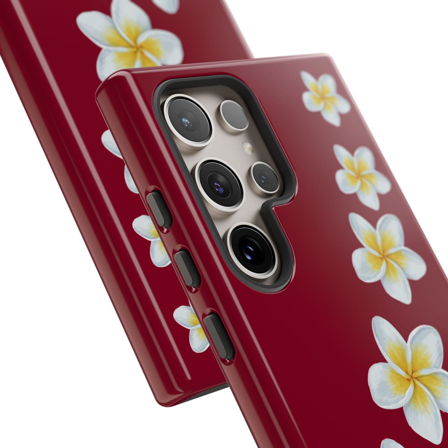 Flower Me Burgundy Durable Phone Case