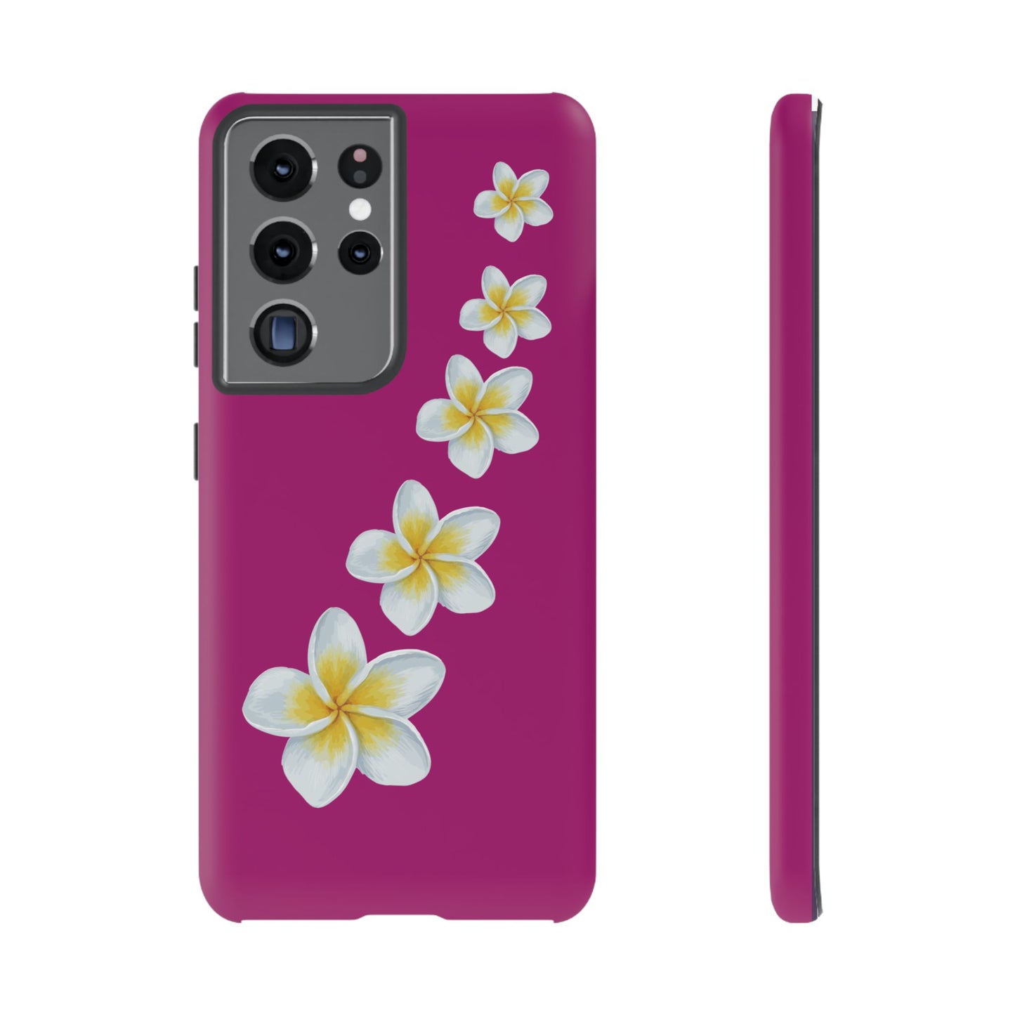 Flower Me Fuchsia Durable Phone Case