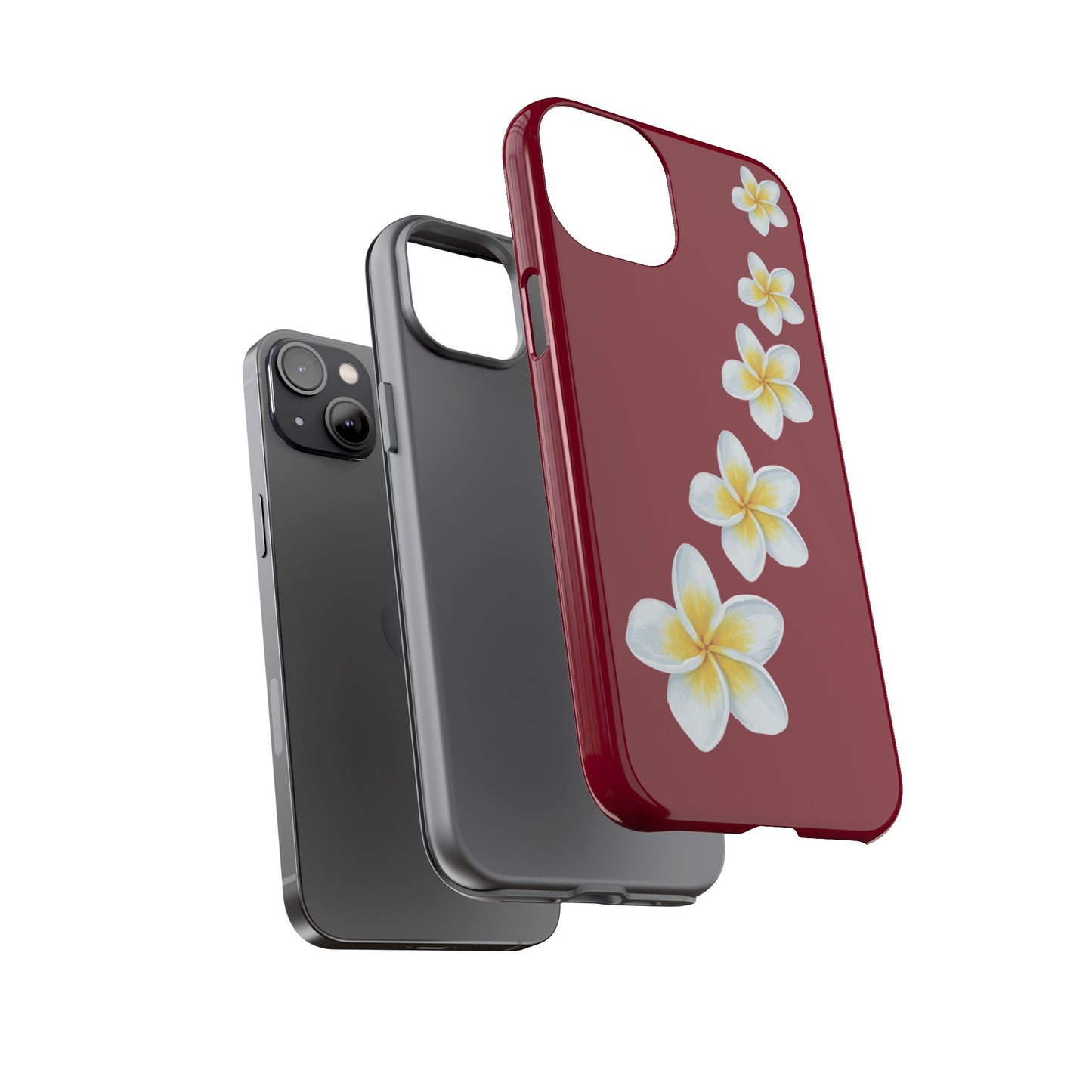 Flower Me Burgundy Durable Phone Case