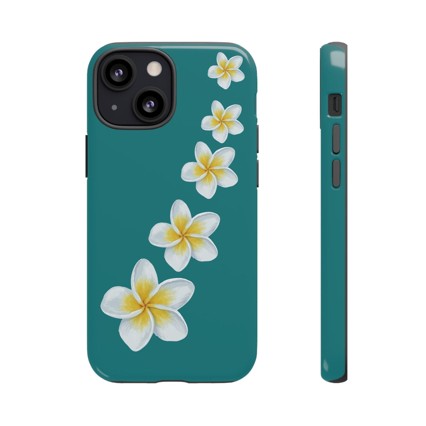 Flower Me Teal Durable Phone Case