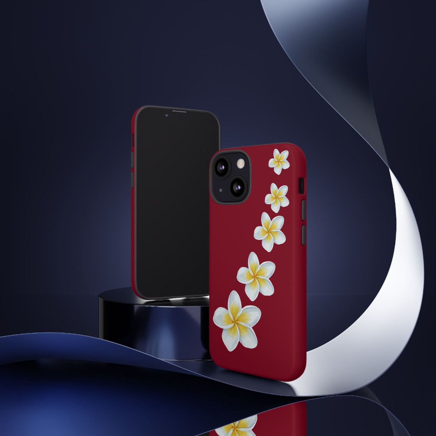 Flower Me Burgundy Durable Phone Case