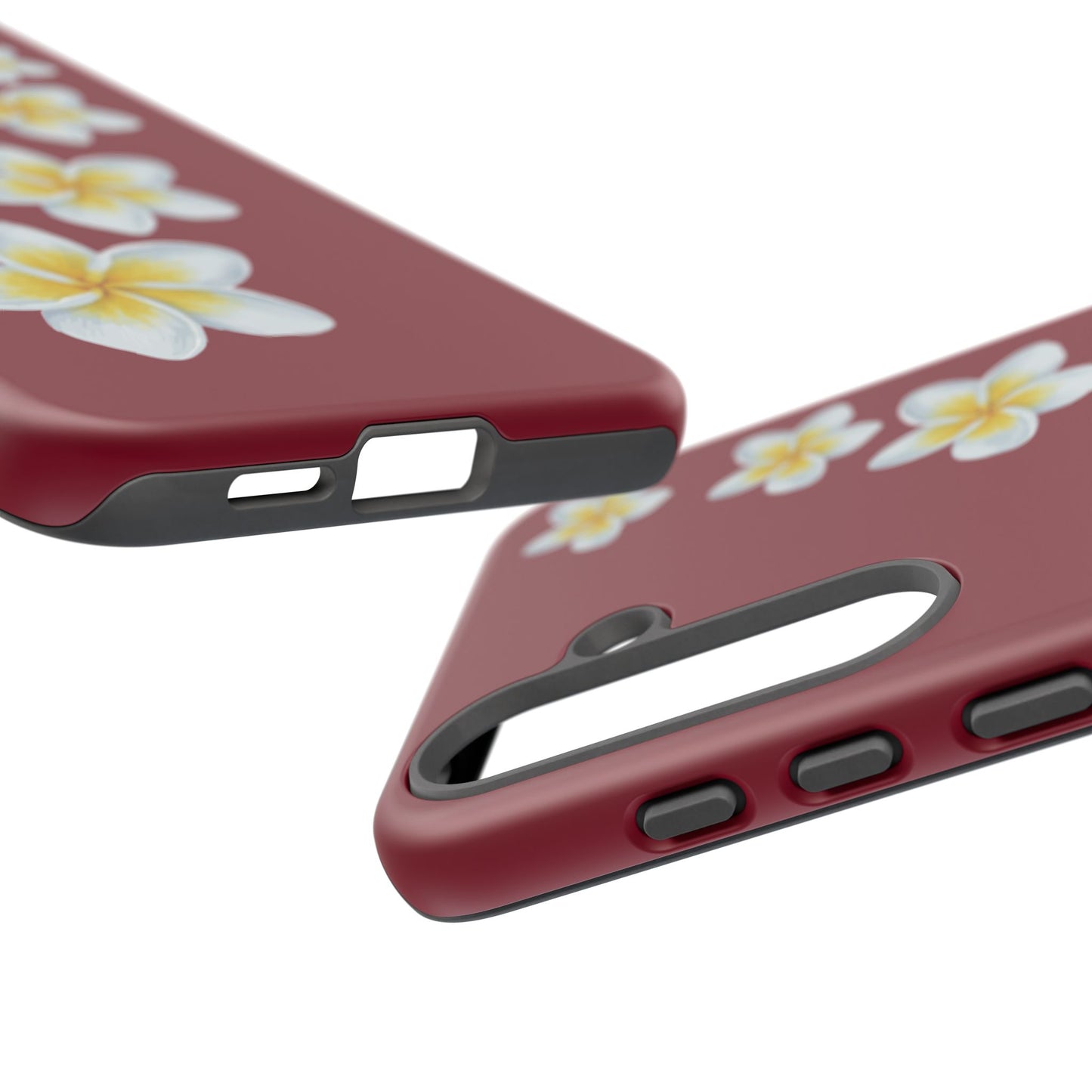 Flower Me Burgundy Durable Phone Case