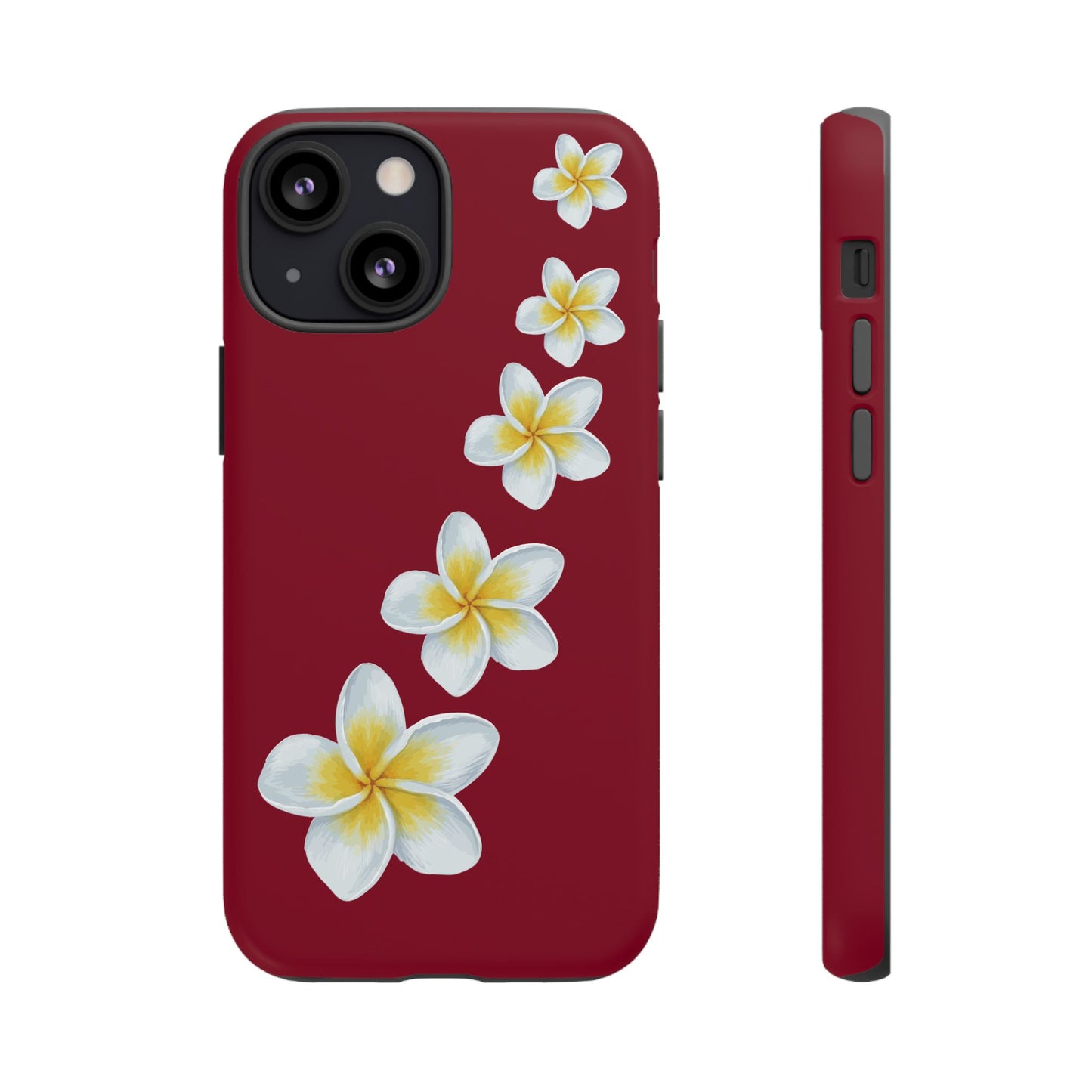 Flower Me Burgundy Durable Phone Case