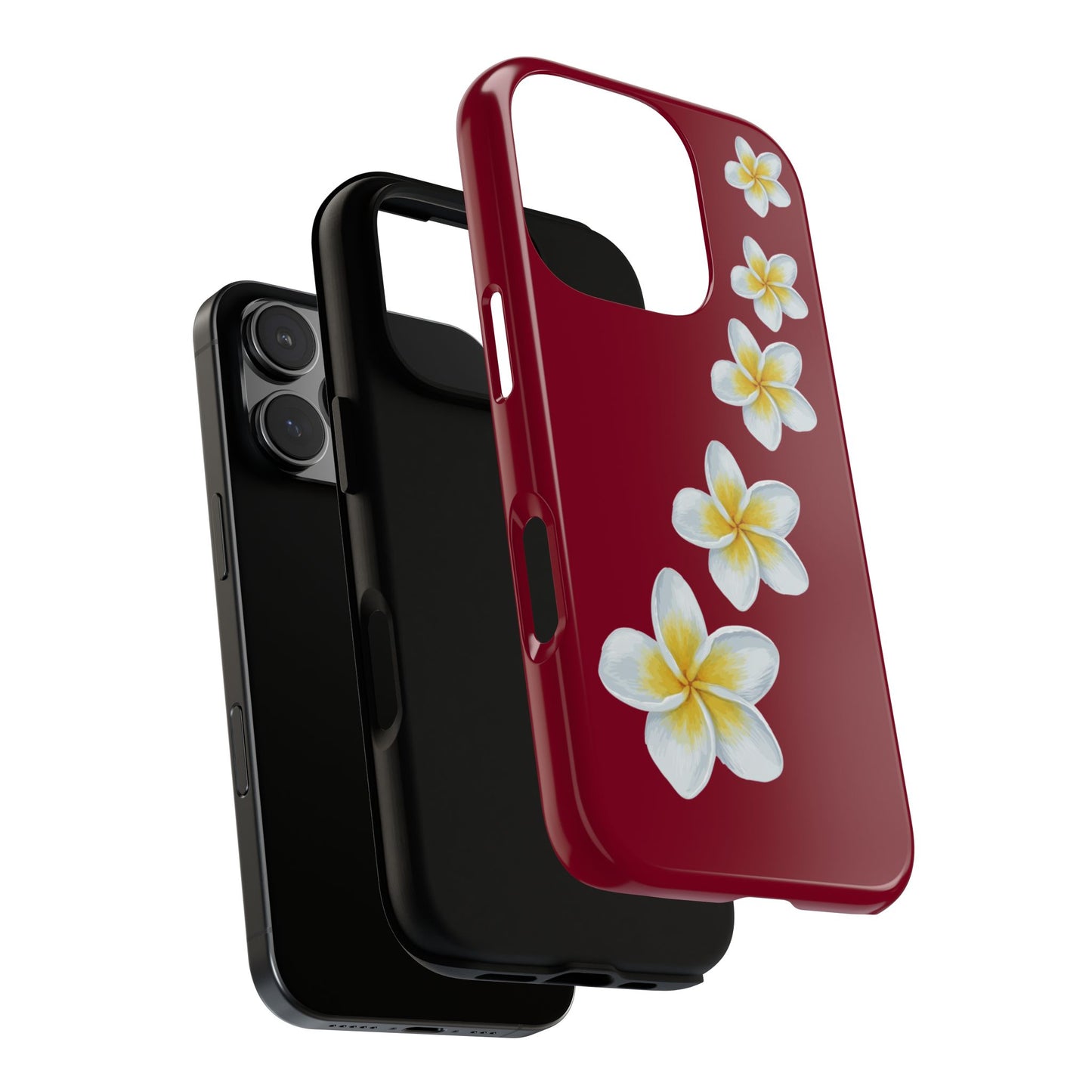 Flower Me Burgundy Durable Phone Case