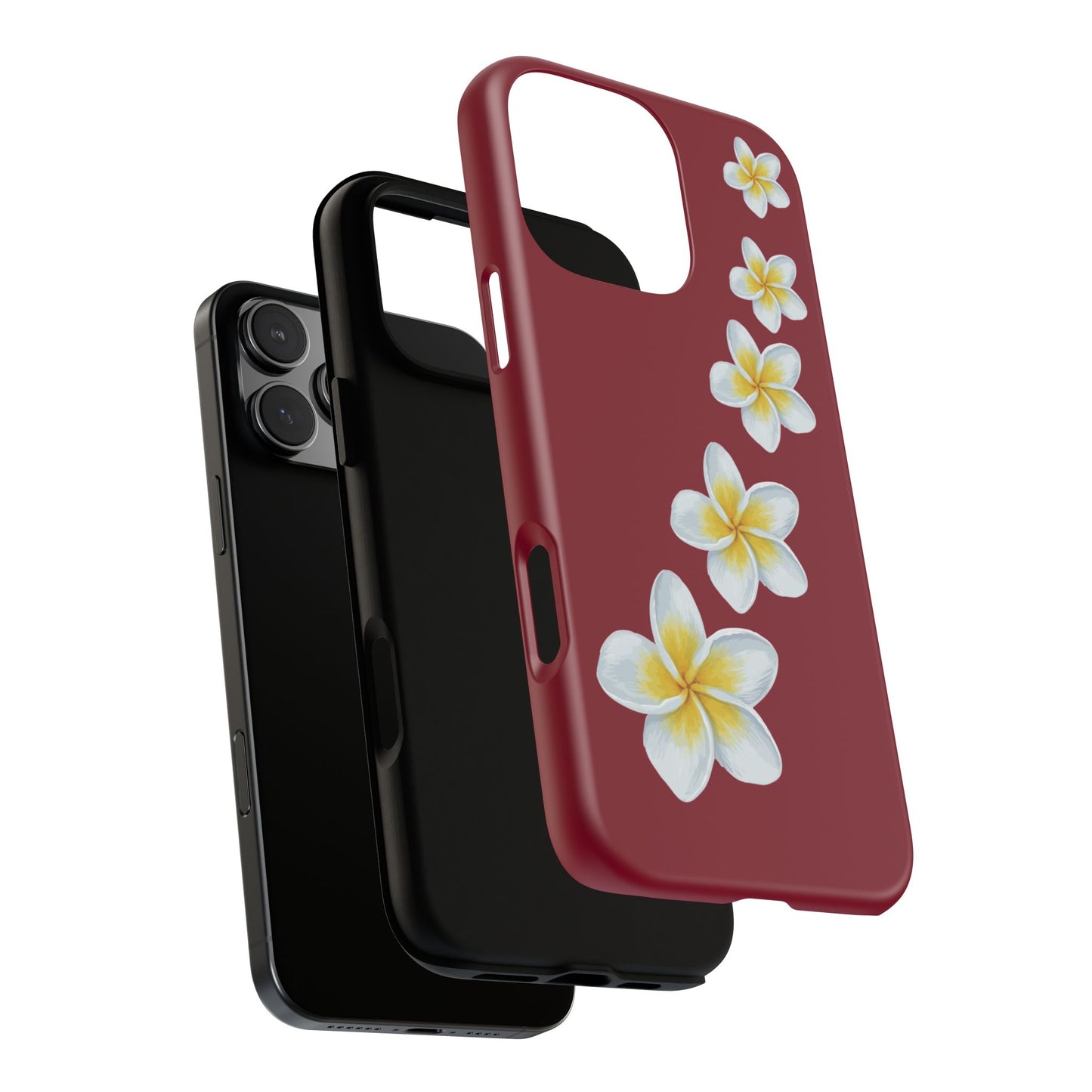 Flower Me Burgundy Durable Phone Case