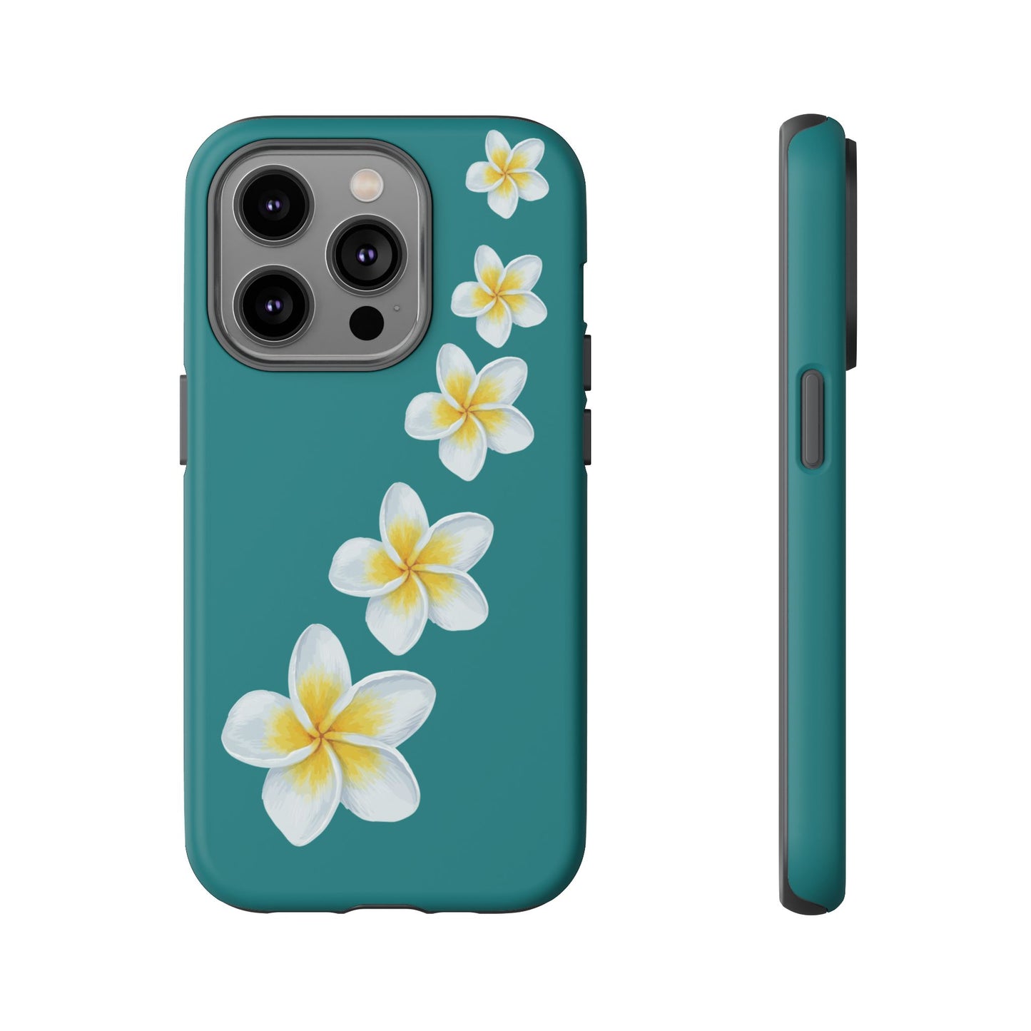 Flower Me Teal Durable Phone Case