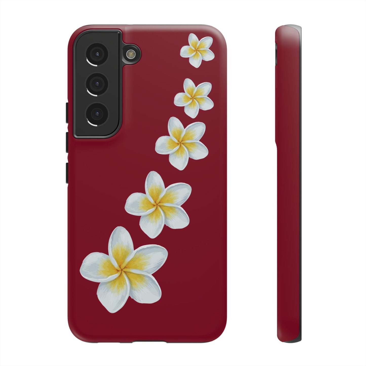 Flower Me Burgundy Durable Phone Case