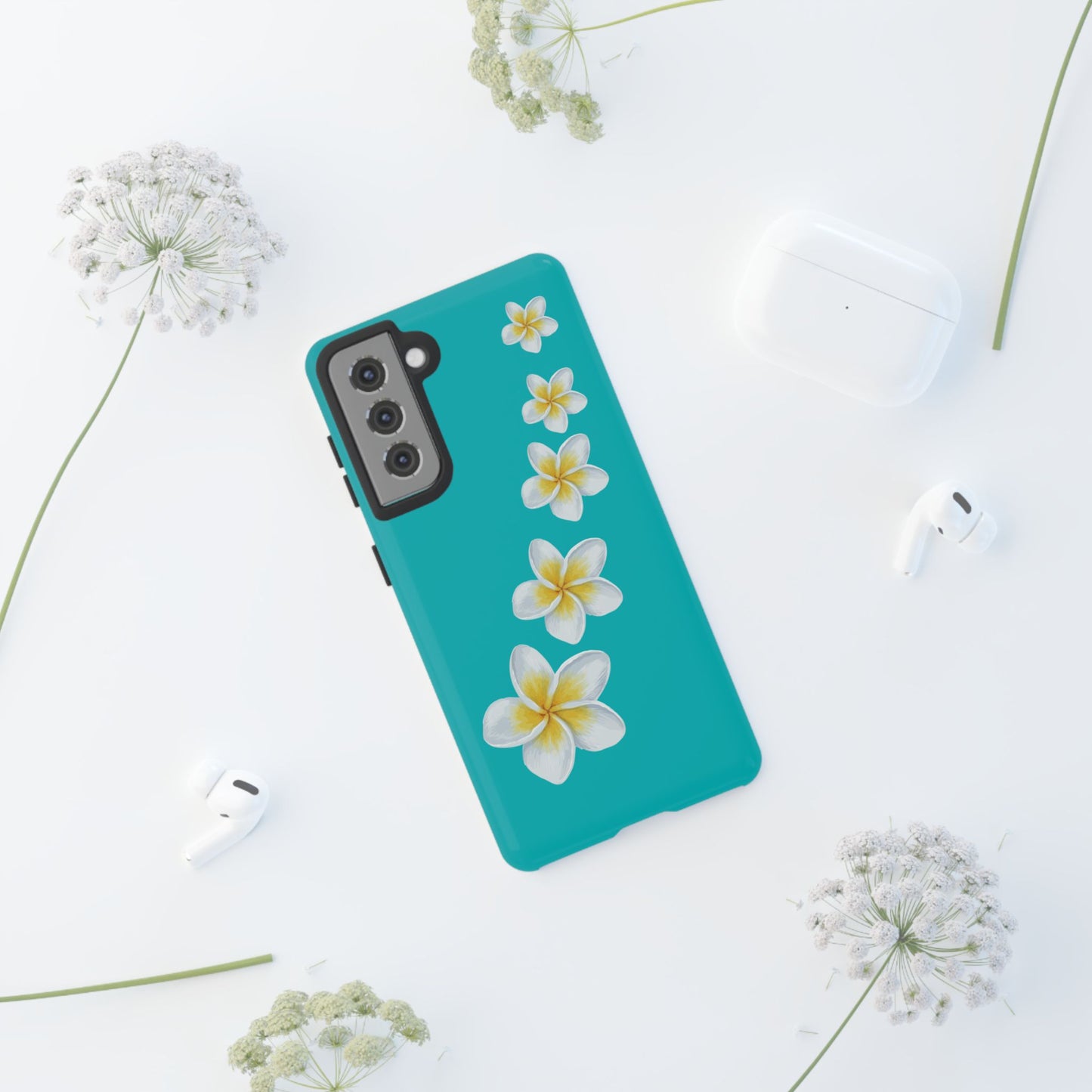 Flower Me Blue Durable Phone Case