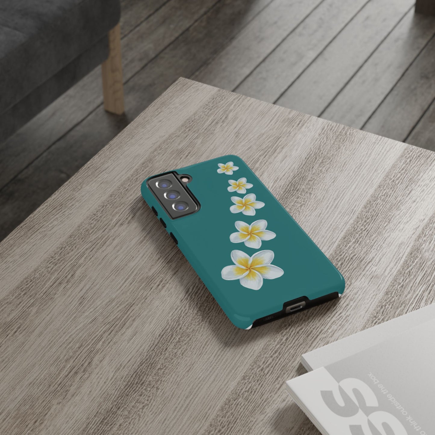 Flower Me Teal Durable Phone Case