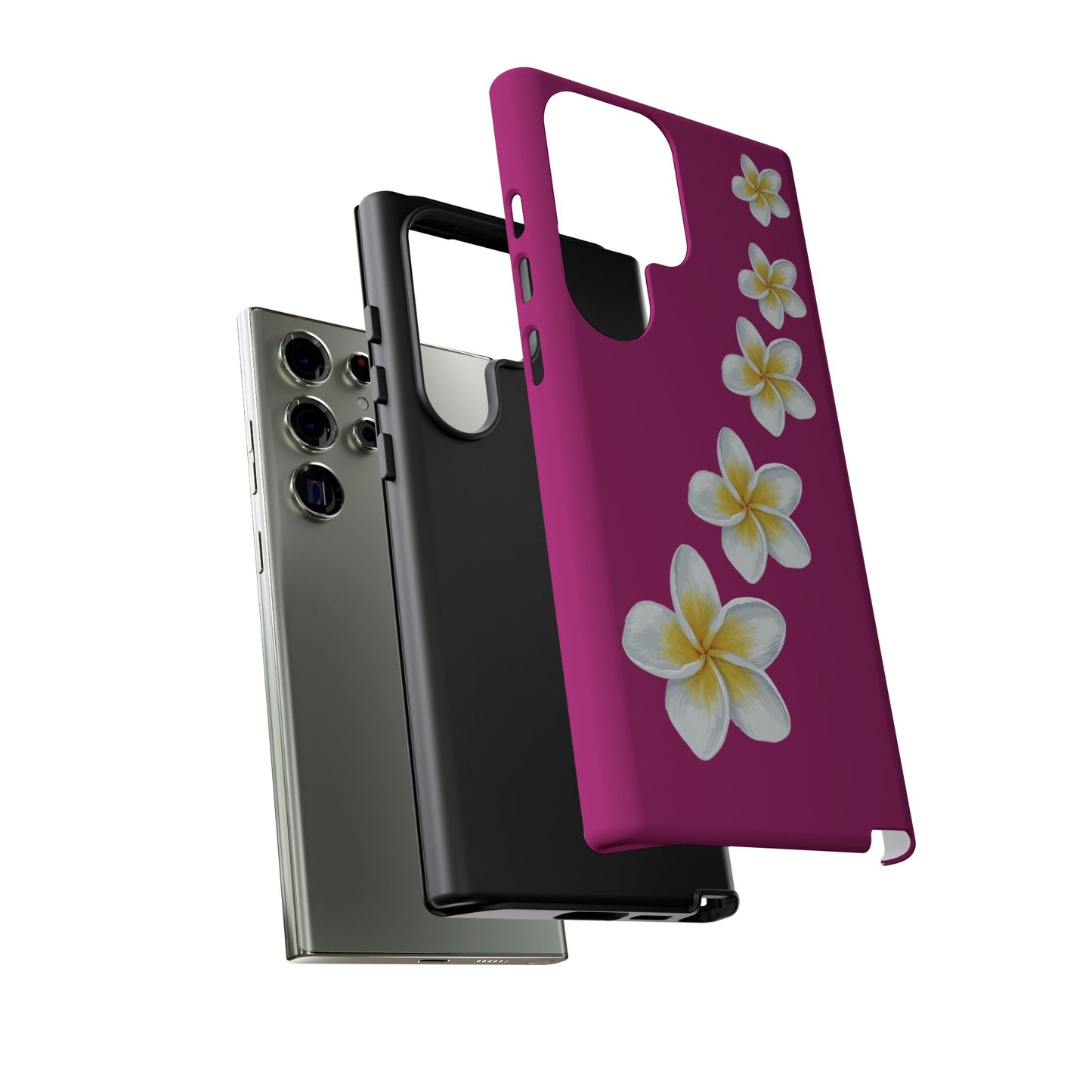 Flower Me Fuchsia Durable Phone Case
