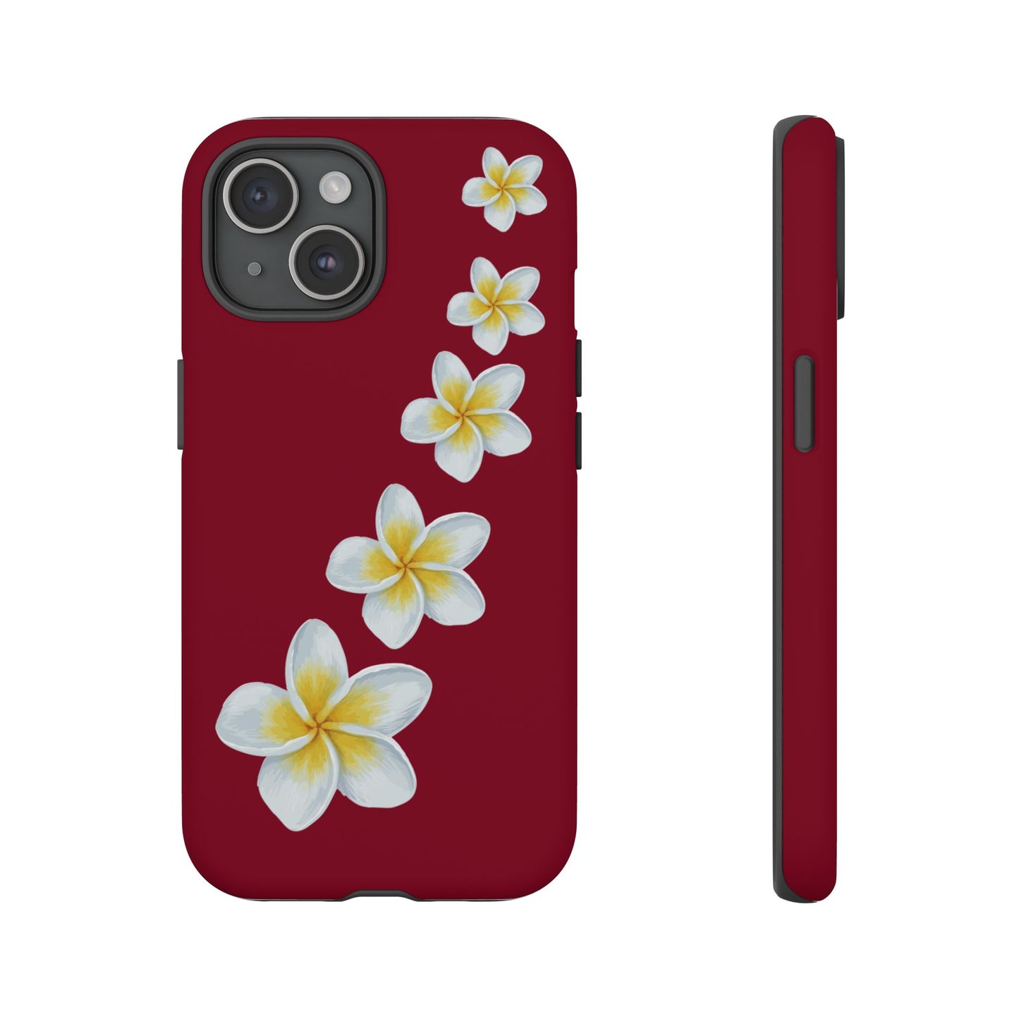 Flower Me Burgundy Durable Phone Case