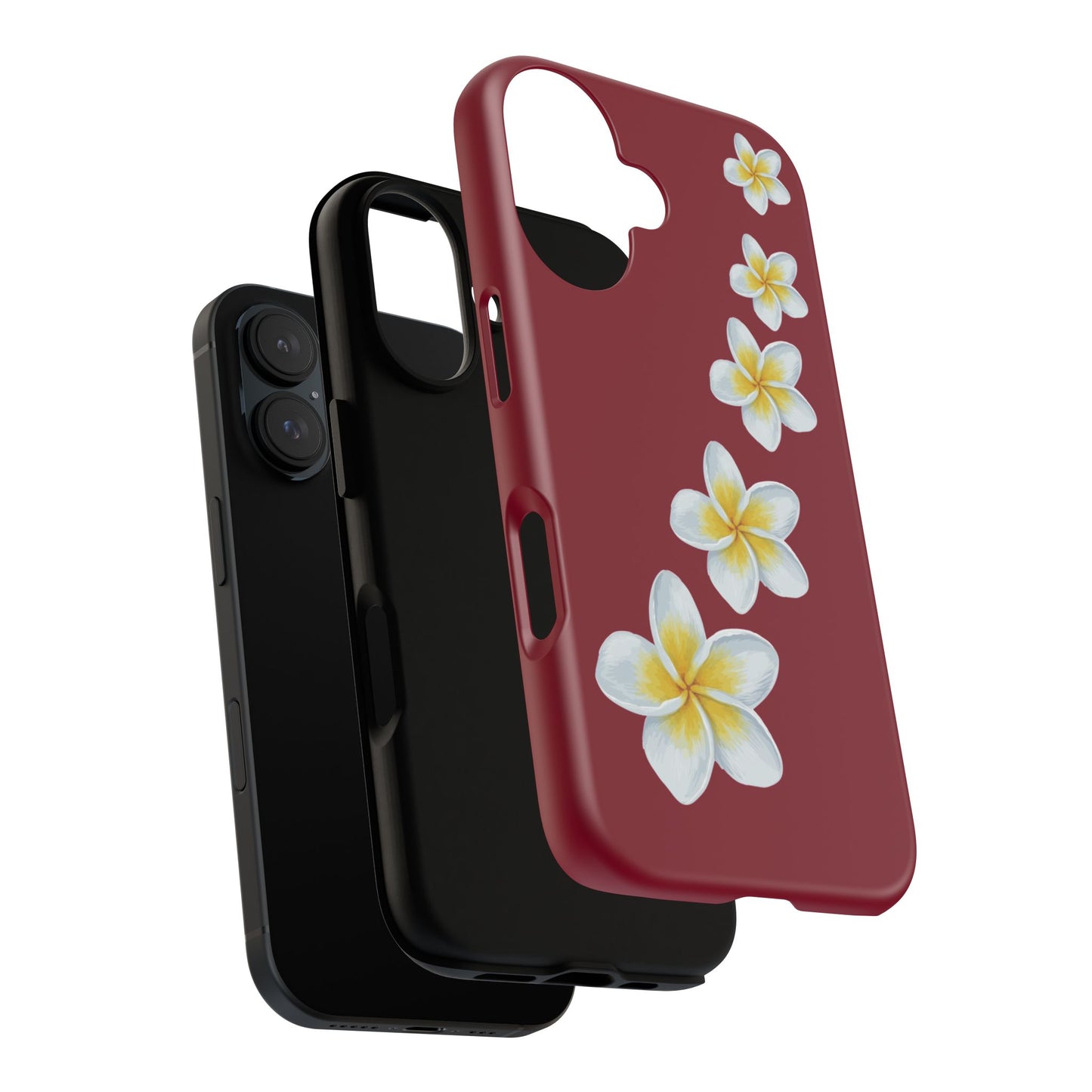 Flower Me Burgundy Durable Phone Case