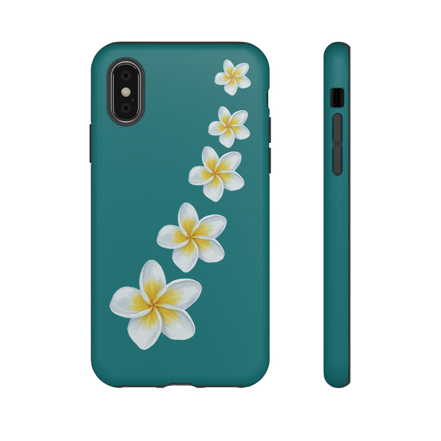 Flower Me Teal Durable Phone Case