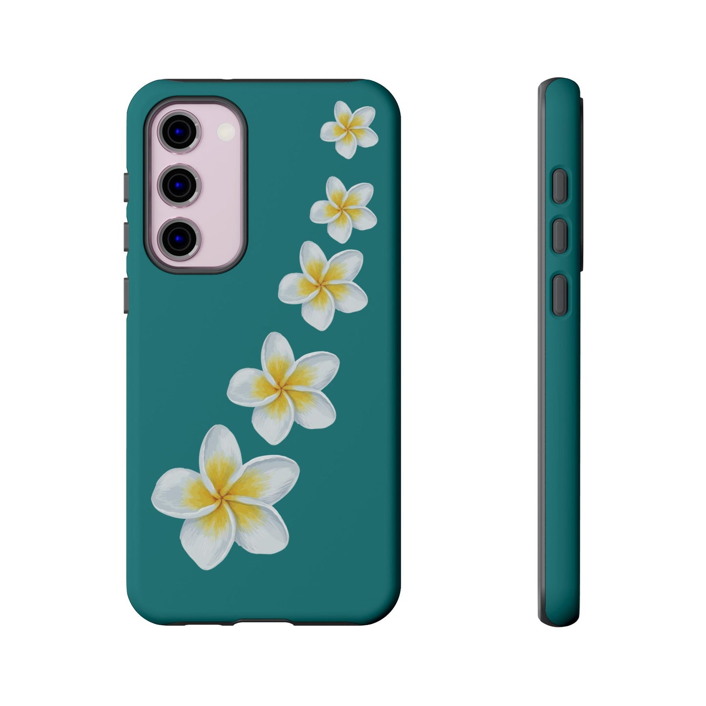 Flower Me Teal Durable Phone Case