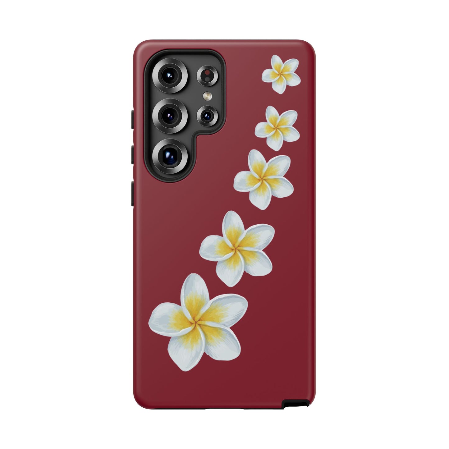 Flower Me Burgundy Durable Phone Case