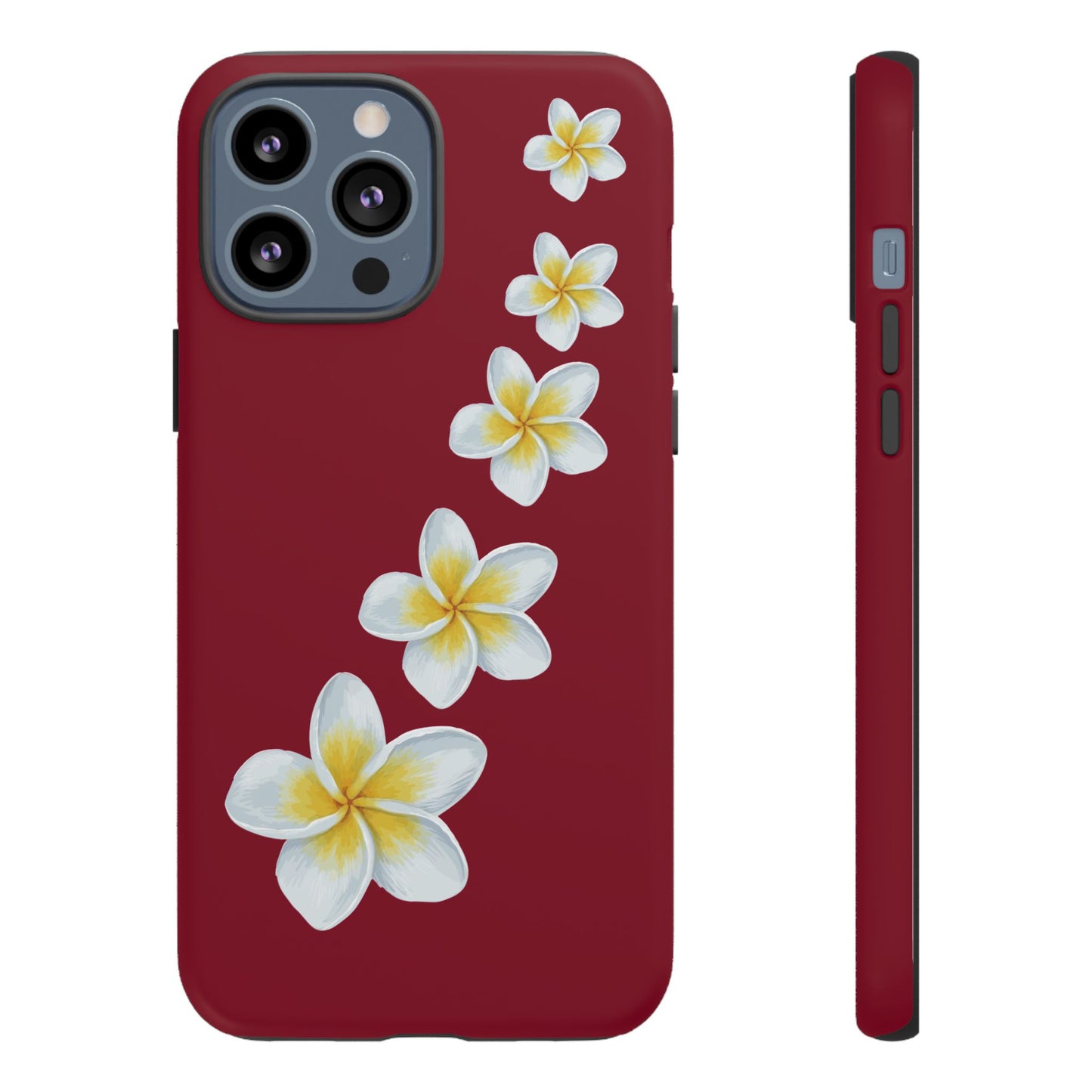 Flower Me Burgundy Durable Phone Case