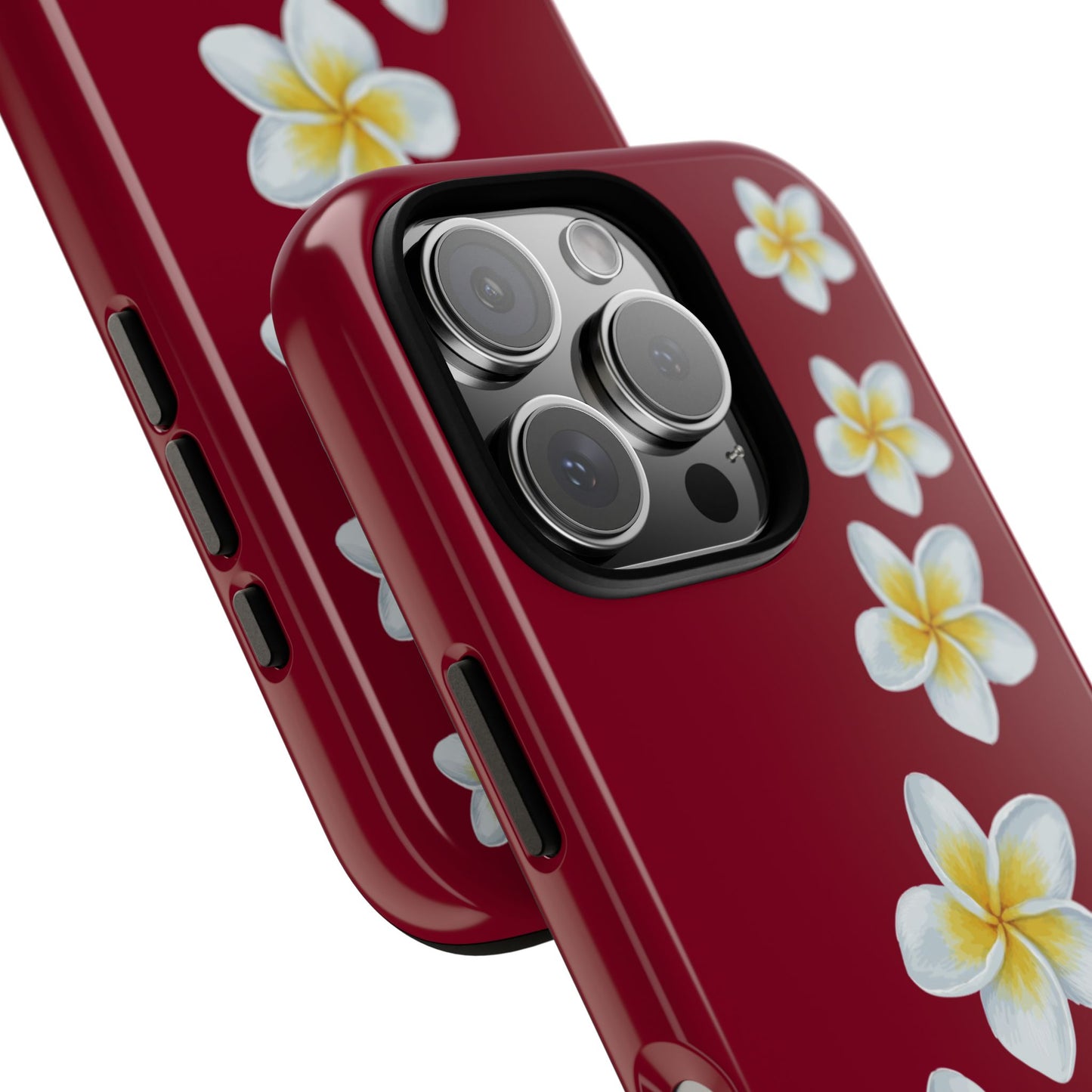 Flower Me Burgundy Durable Phone Case