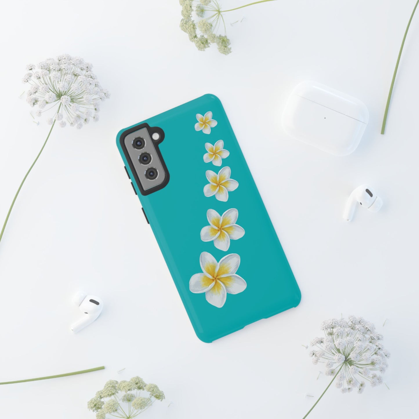 Flower Me Blue Durable Phone Case