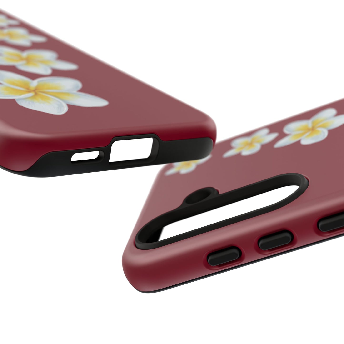 Flower Me Burgundy Durable Phone Case