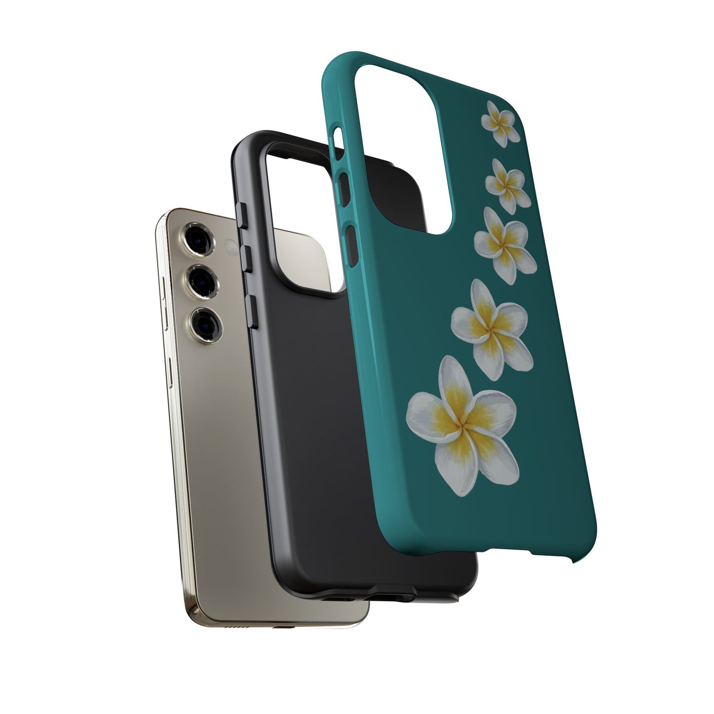 Flower Me Teal Durable Phone Case