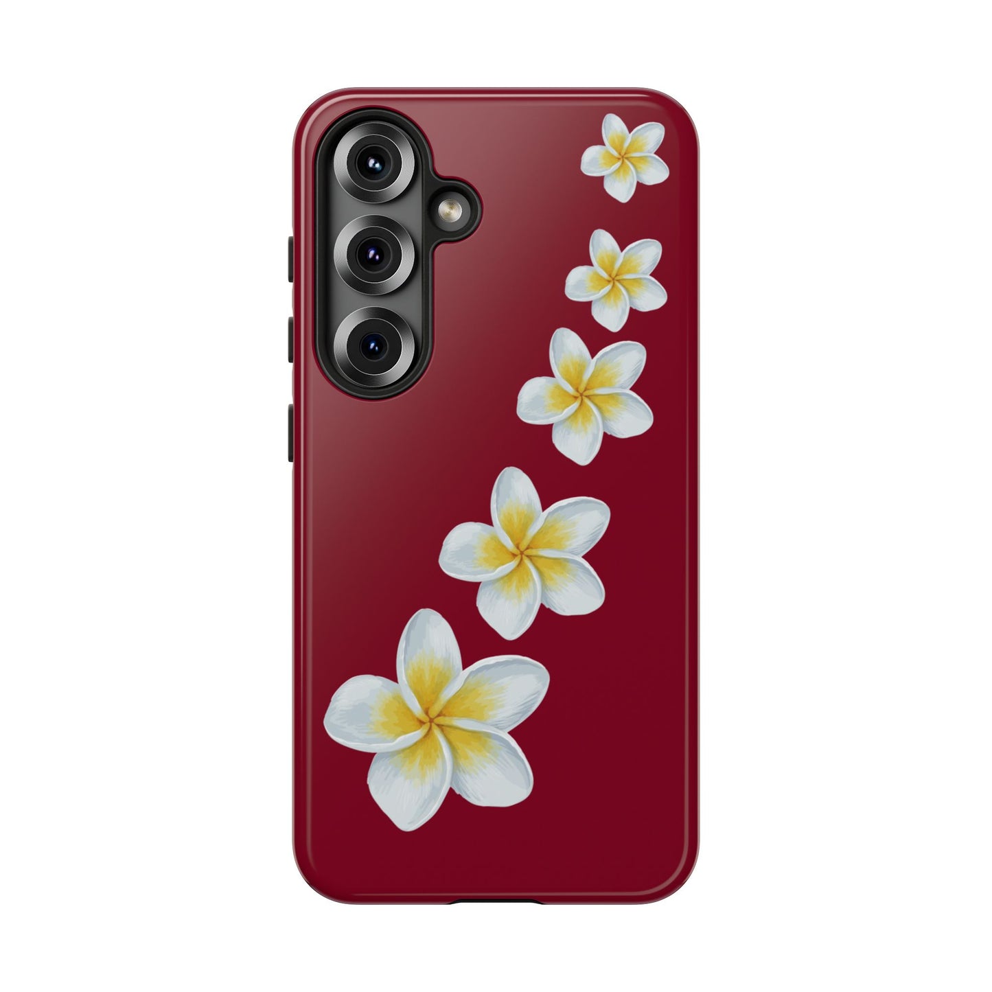 Flower Me Burgundy Durable Phone Case