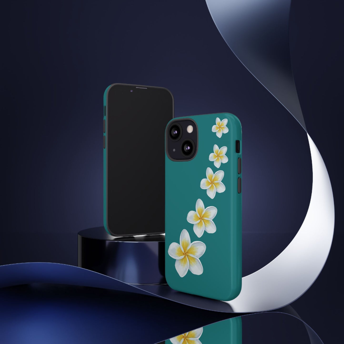 Flower Me Teal Durable Phone Case