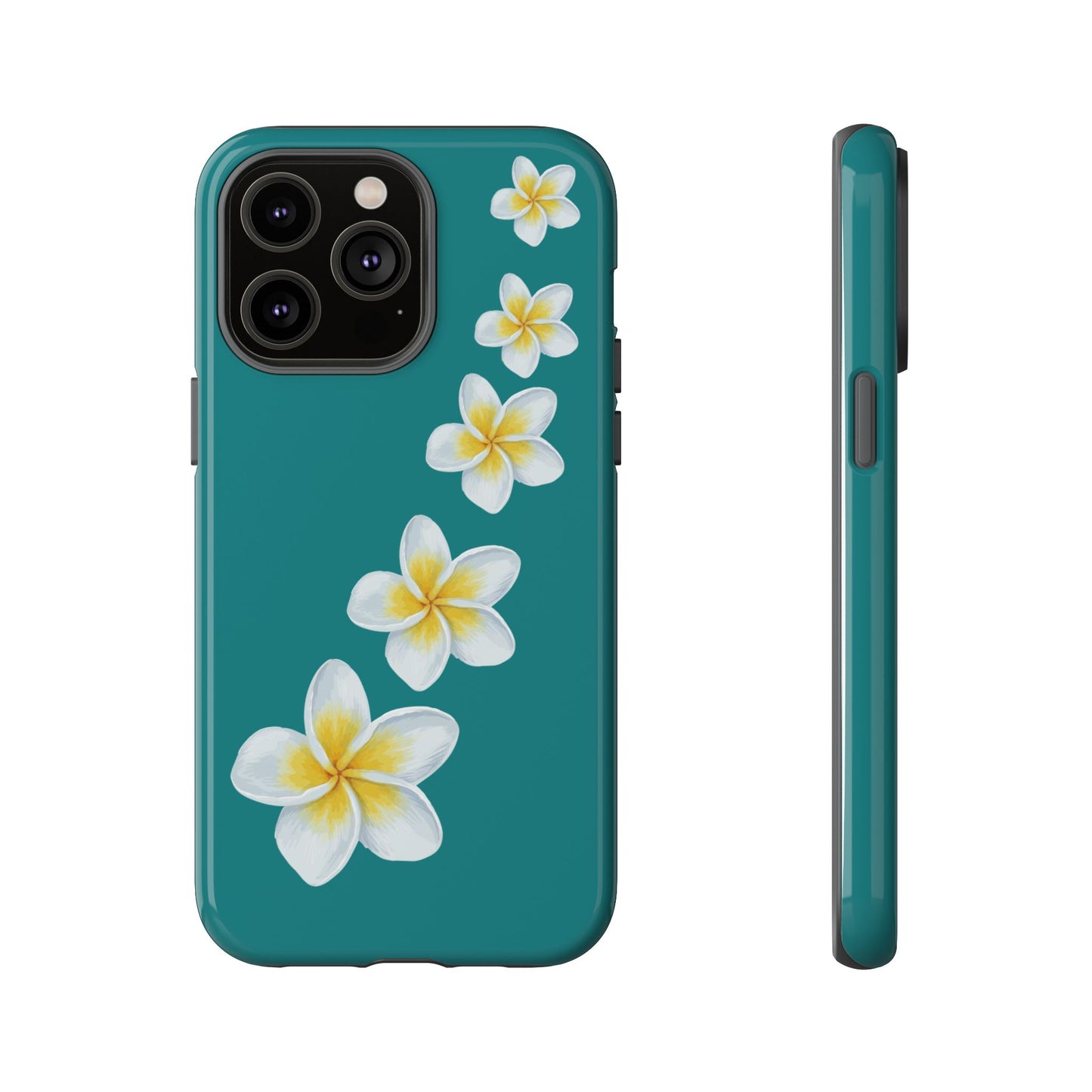 Flower Me Teal Durable Phone Case